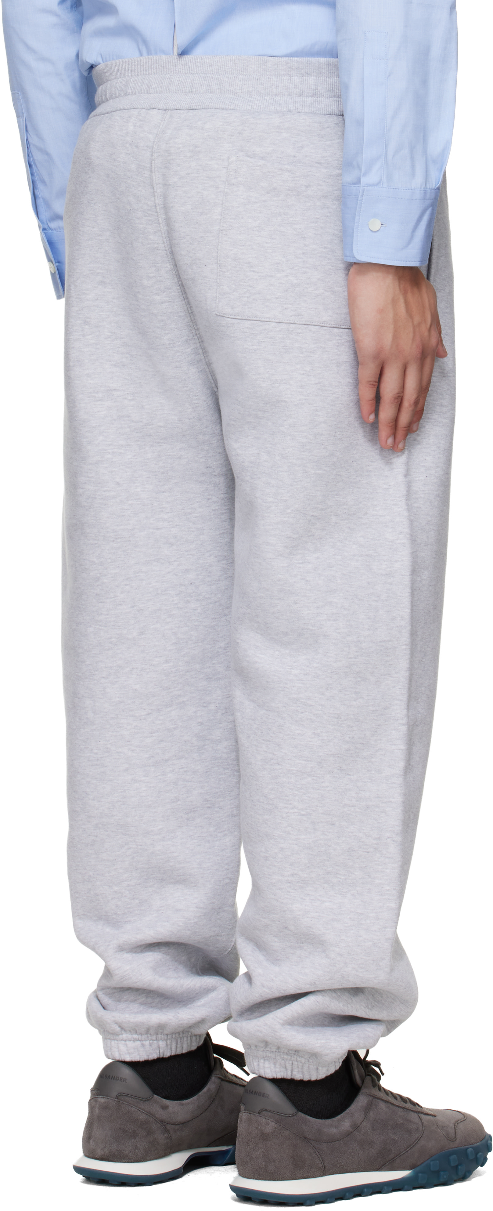 Jil Sander - Gray Embroidered Logo Fleece Sweatpants