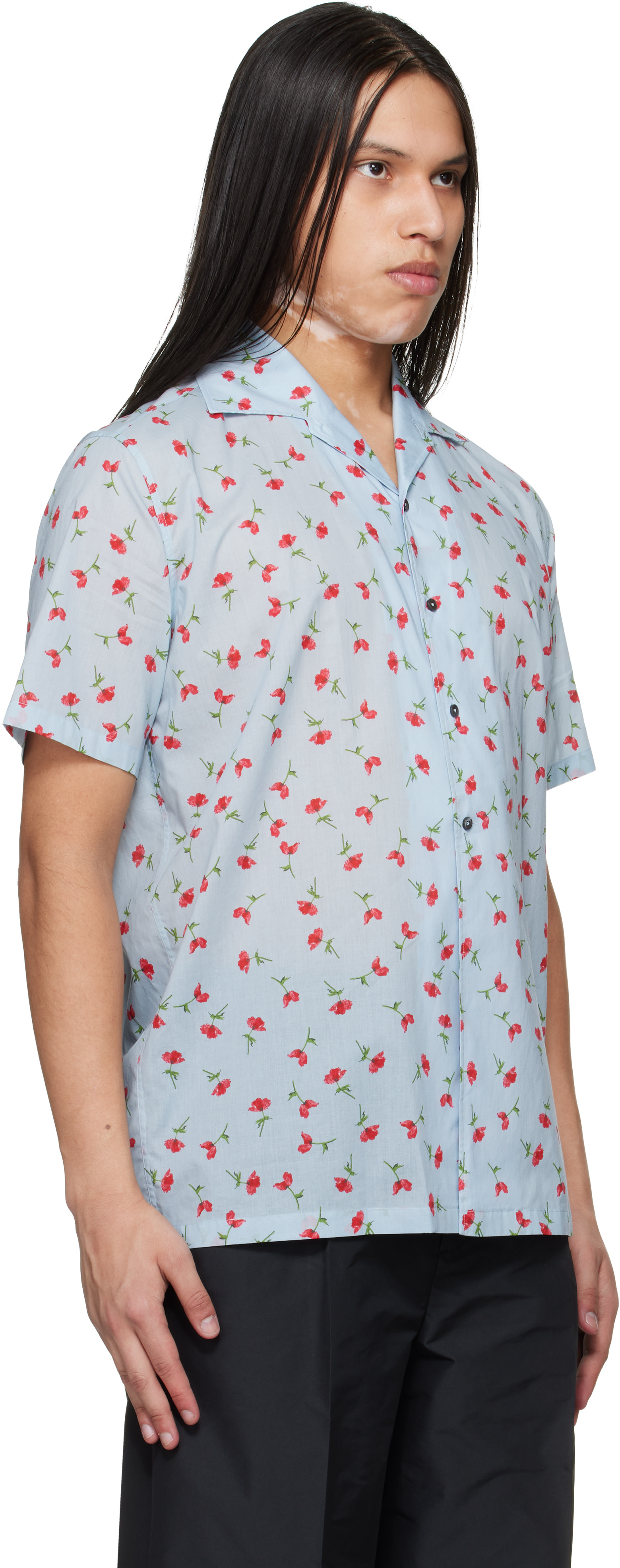 Jil Sander - Blue Floral Print Shirt