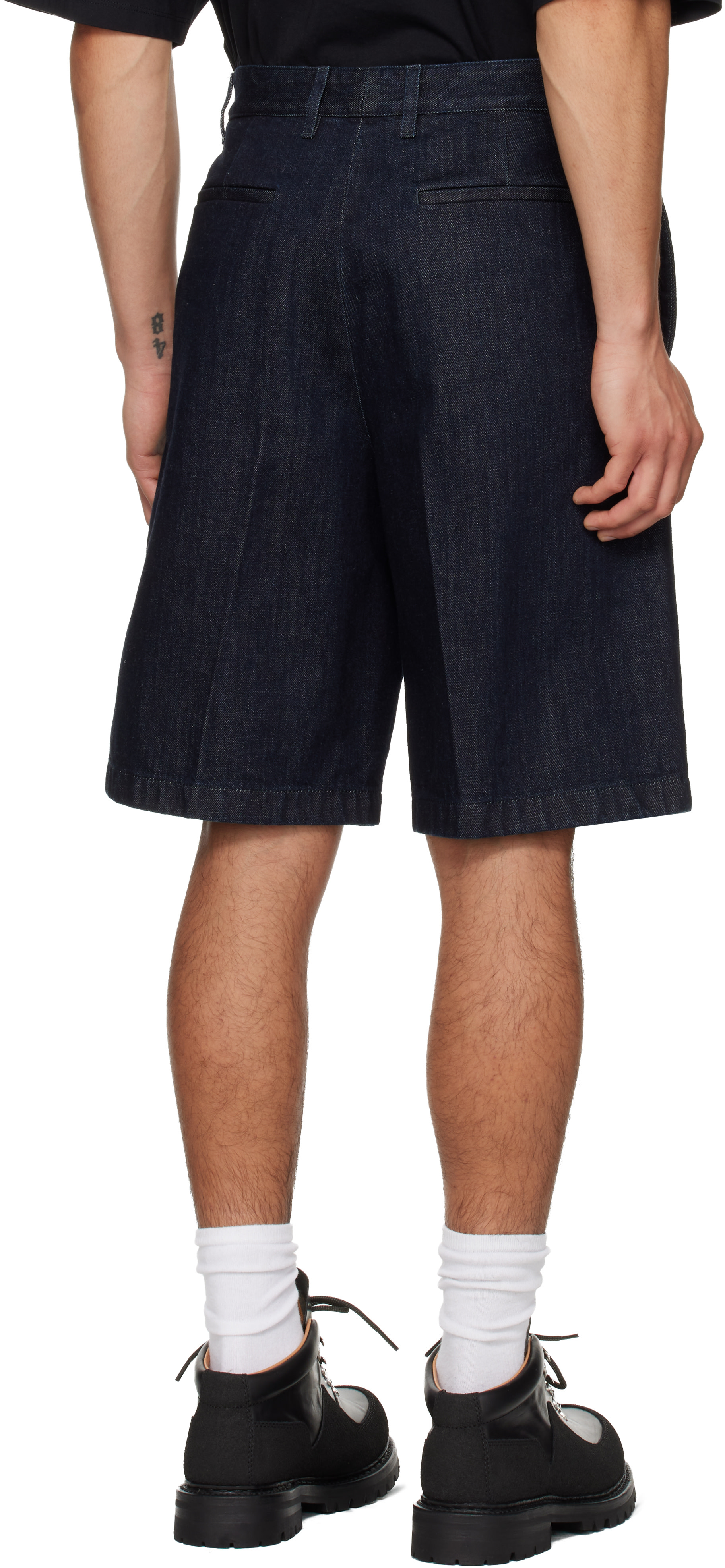 Jil Sander: Navy Lightweight Denim Shorts | SSENSE