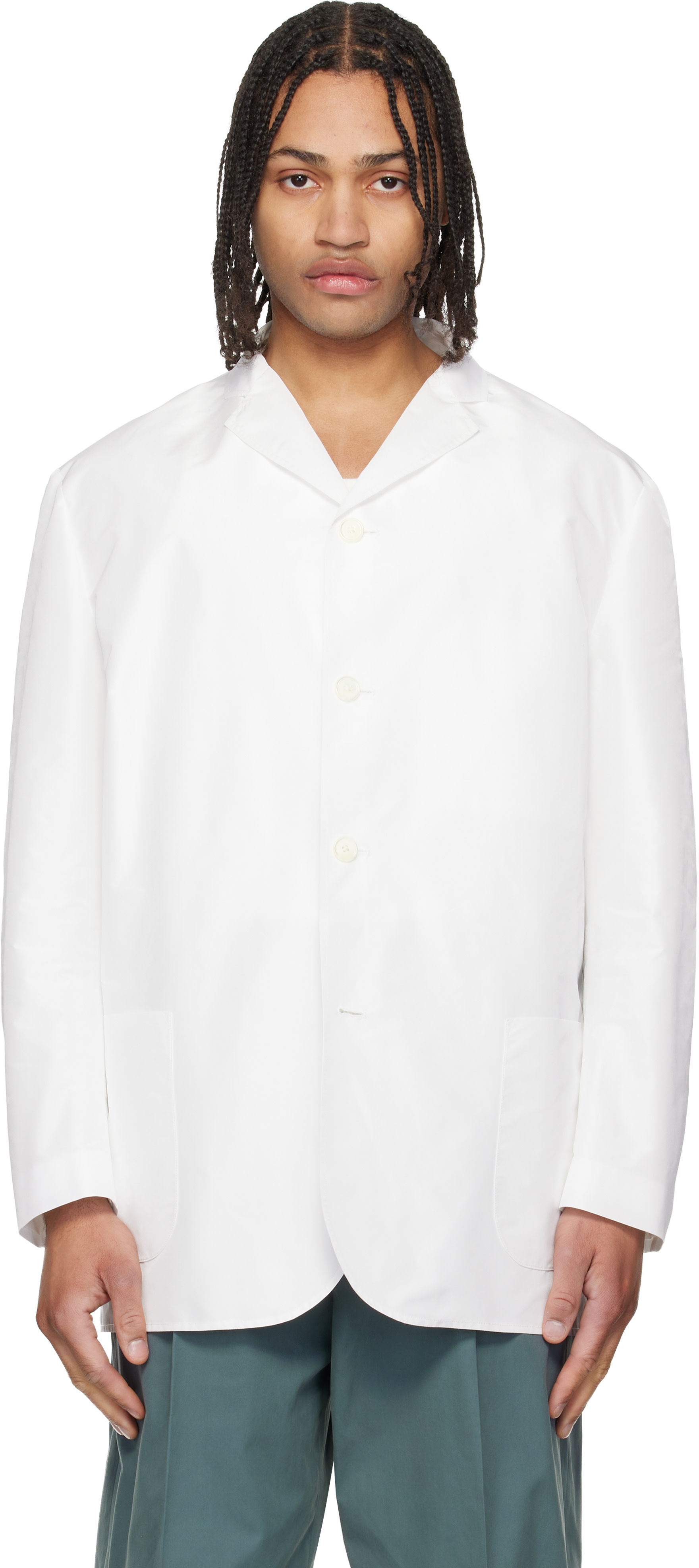 Jil Sander - Blouson de sport blanc