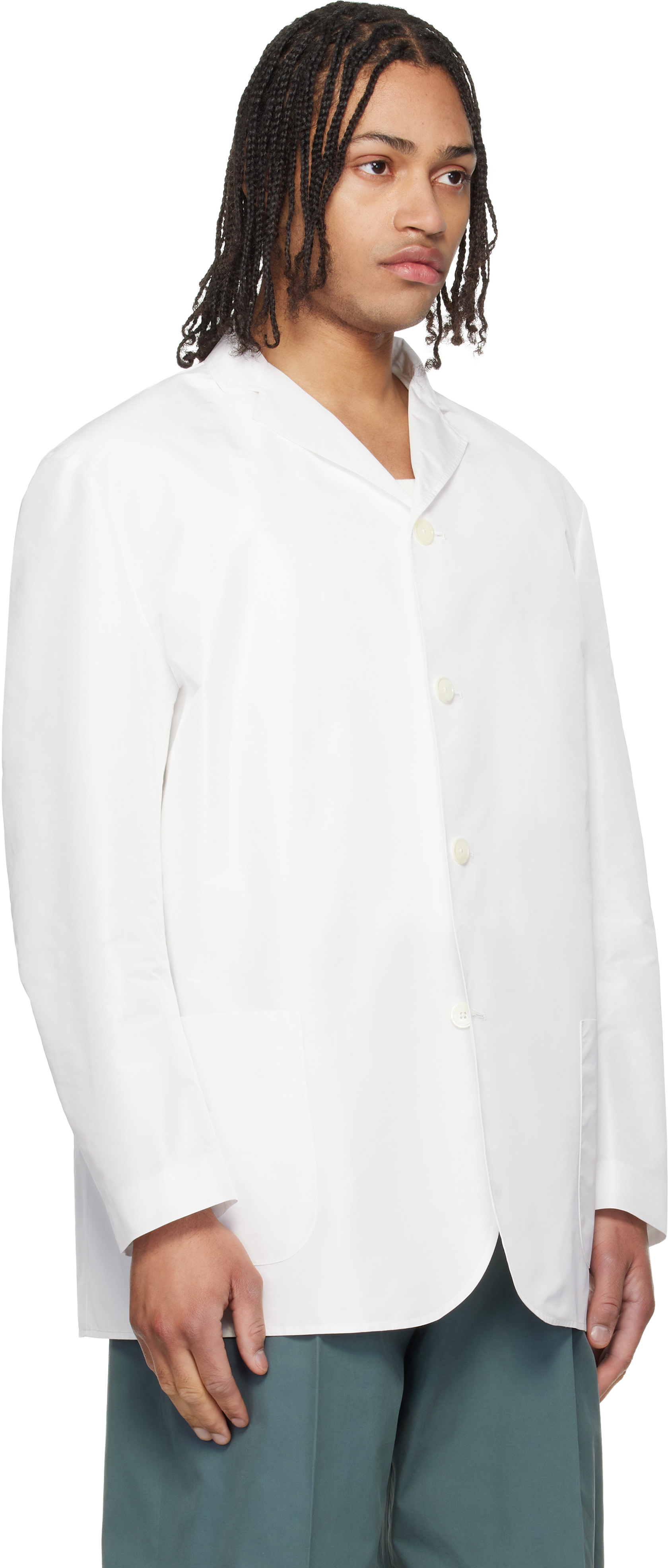Jil Sander - Blouson de sport blanc