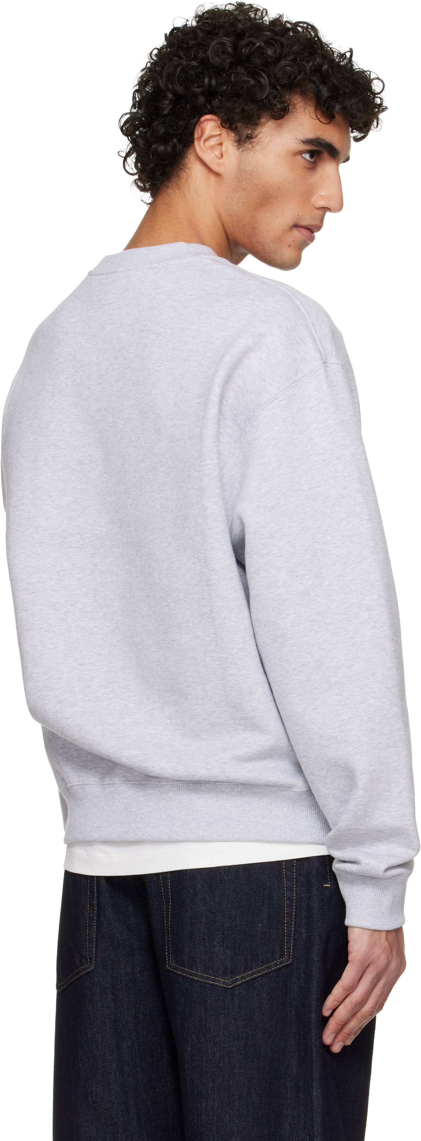 Jil Sander: Gray Printed Sweatshirt | SSENSE