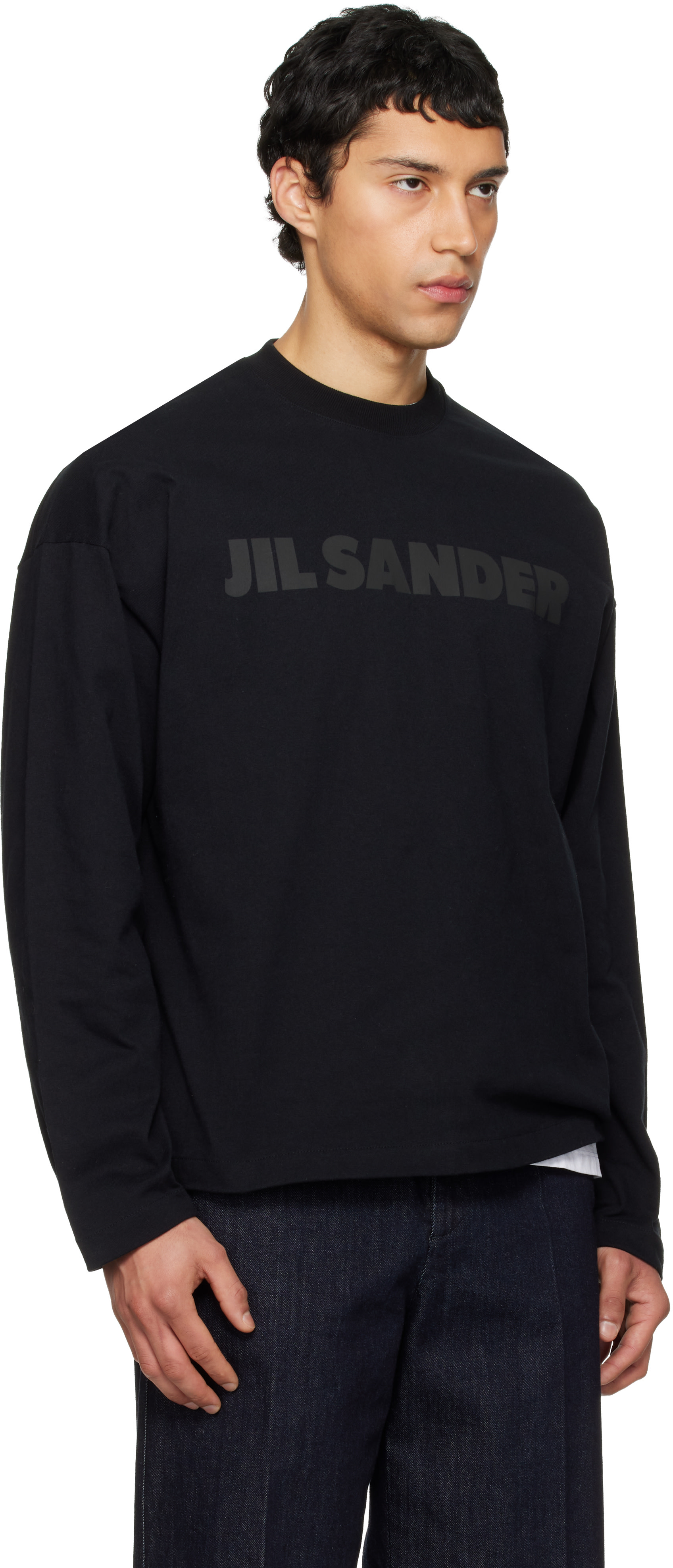 Jil Sander - 블랙 로고 티셔츠