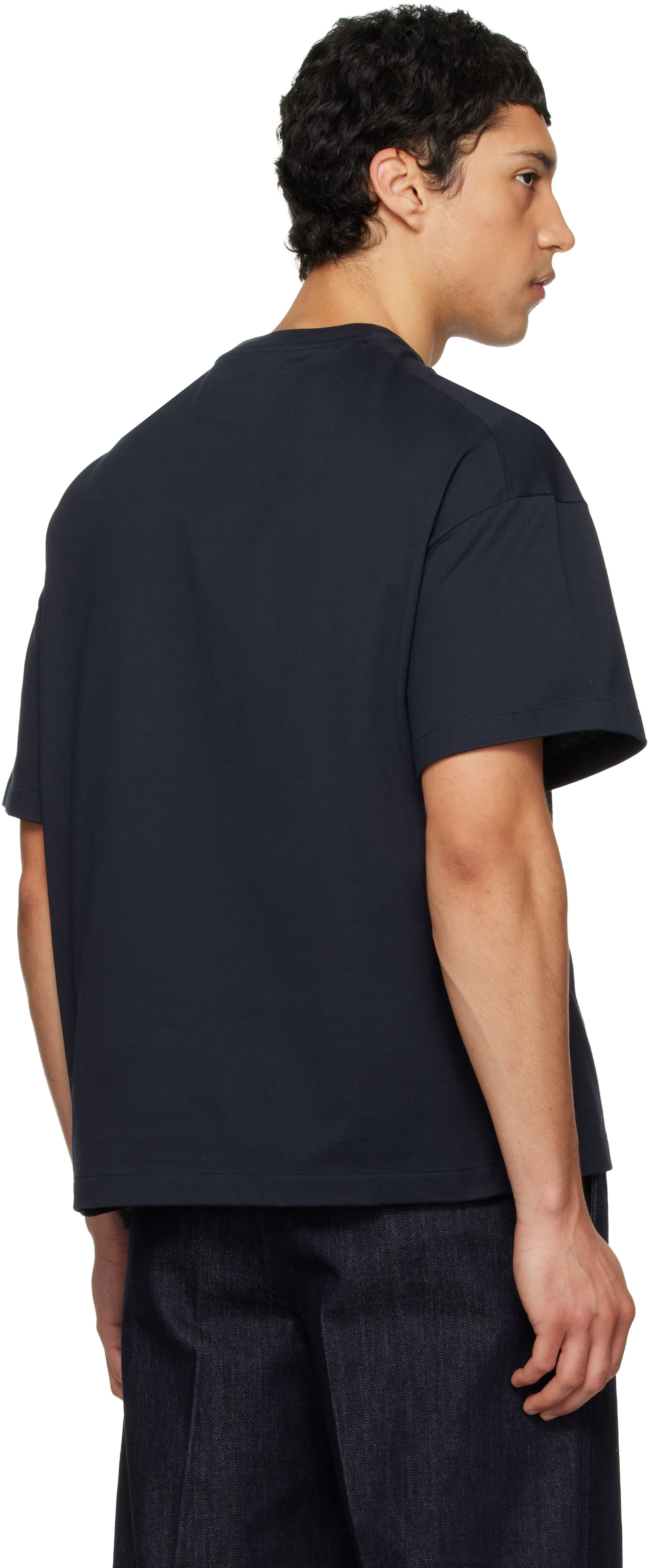 Jil Sander: Navy Logo T-shirt | SSENSE