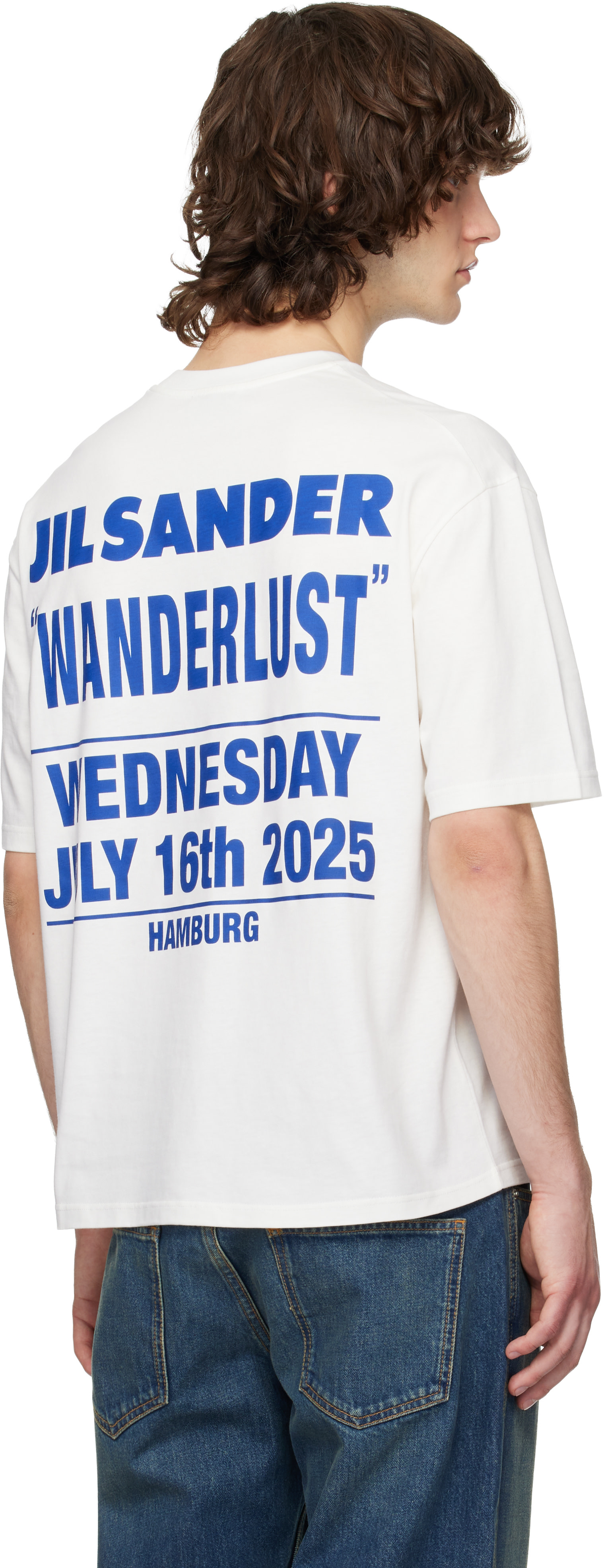 Jil Sander - 오프 화이트 프린트 티셔츠