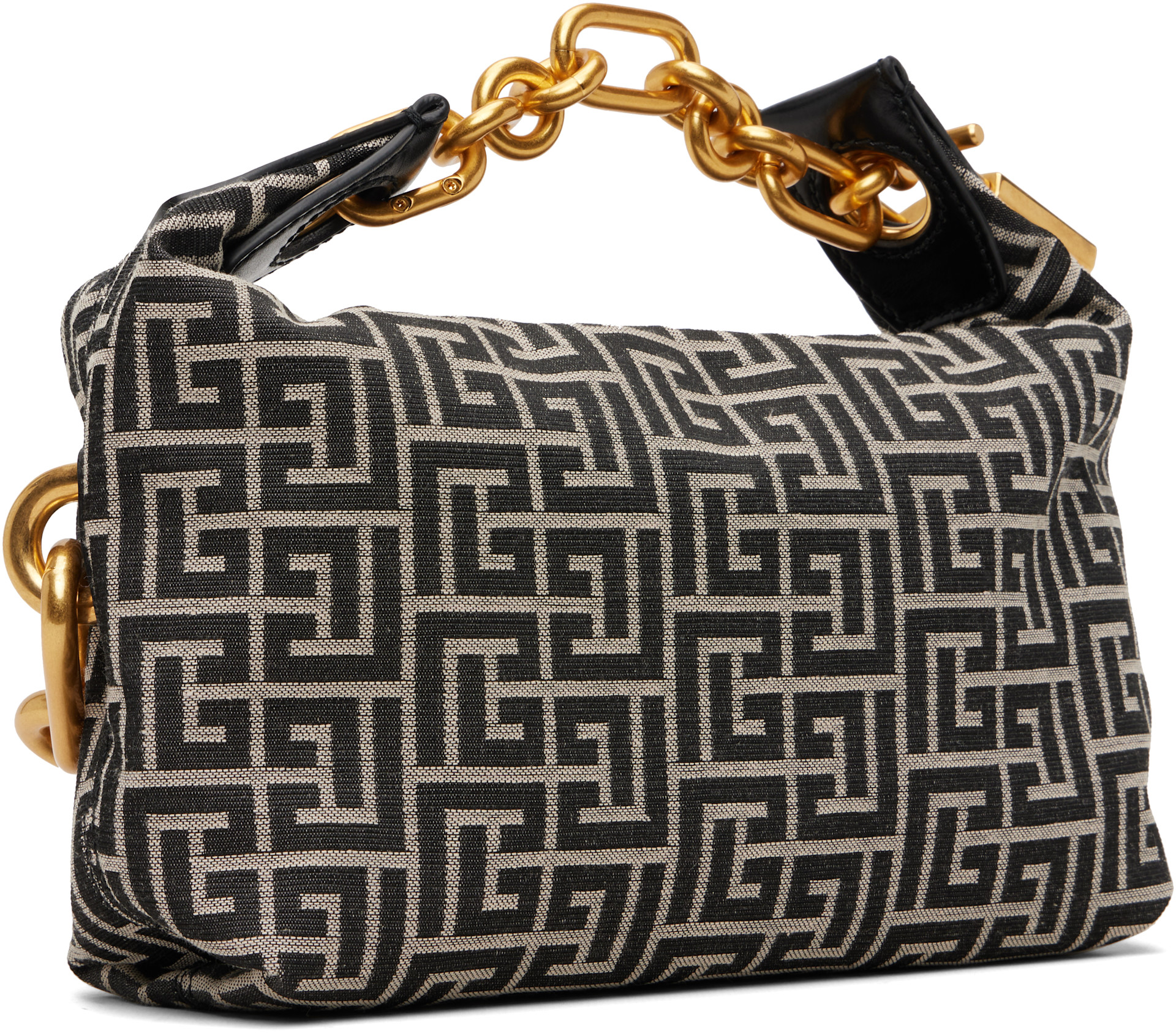 BALMAIN - Black & Off-White Mini Sync Bag