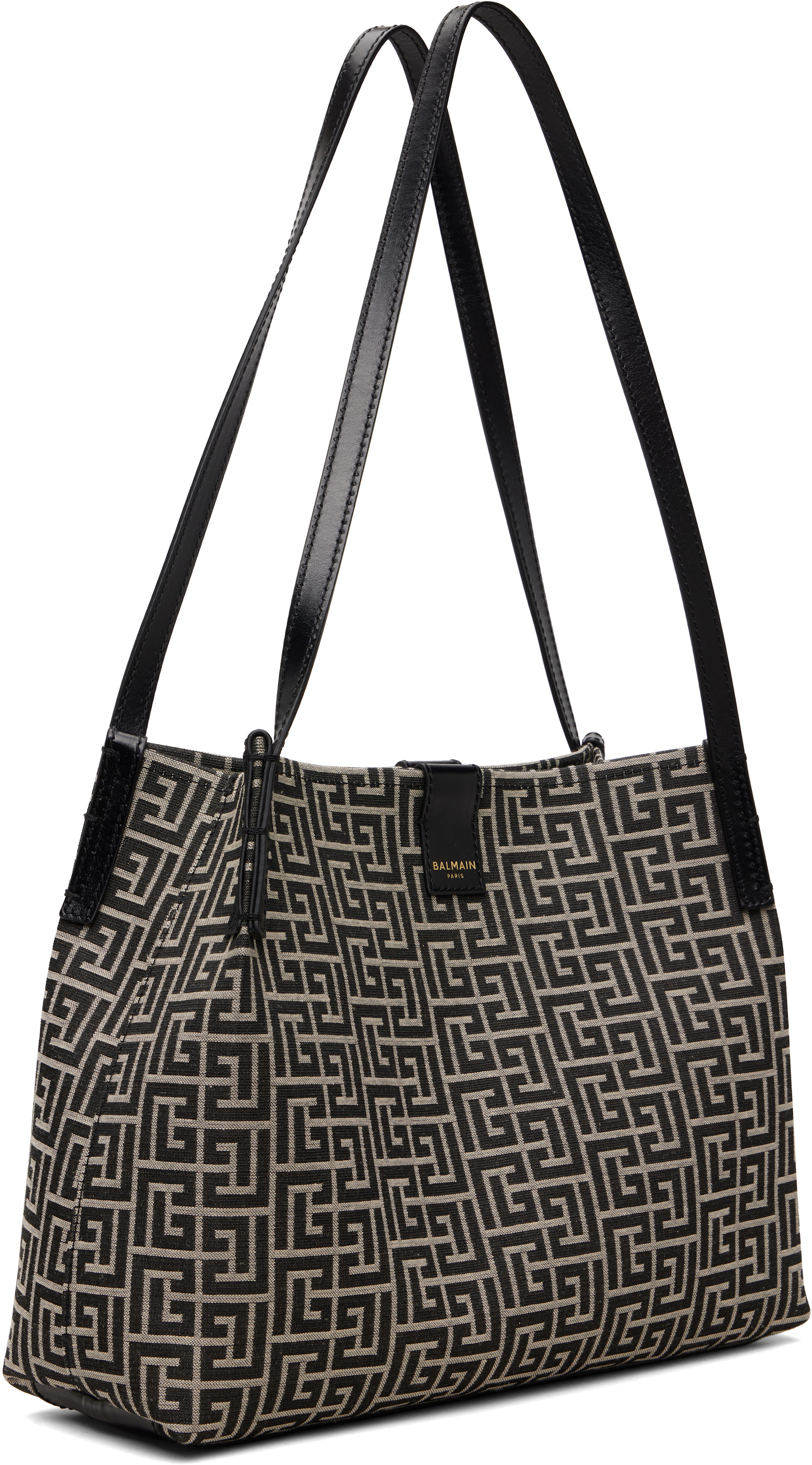 Balmain - Petit sac noir et blanc cassé