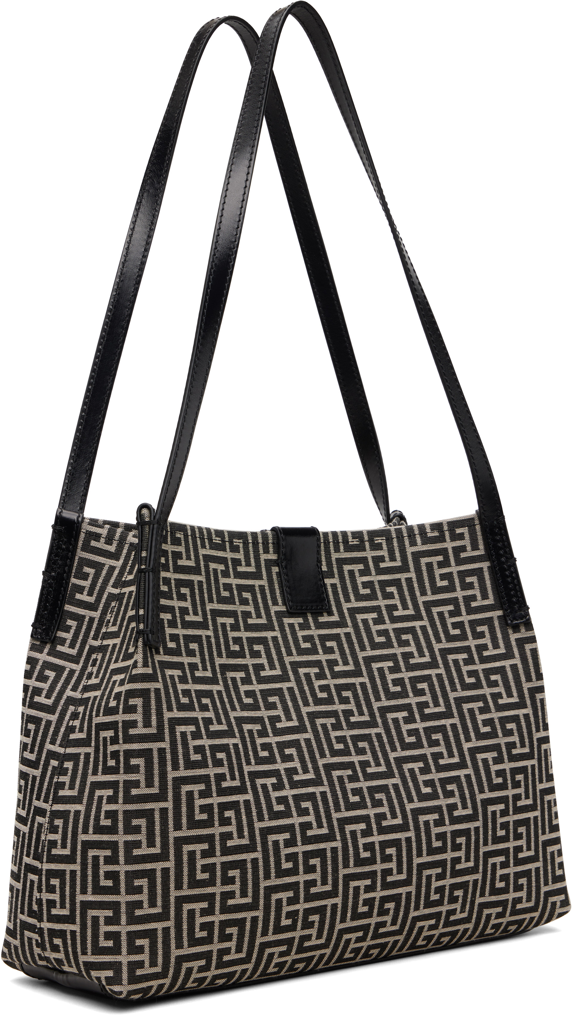 Balmain - Petit sac noir et blanc cassé