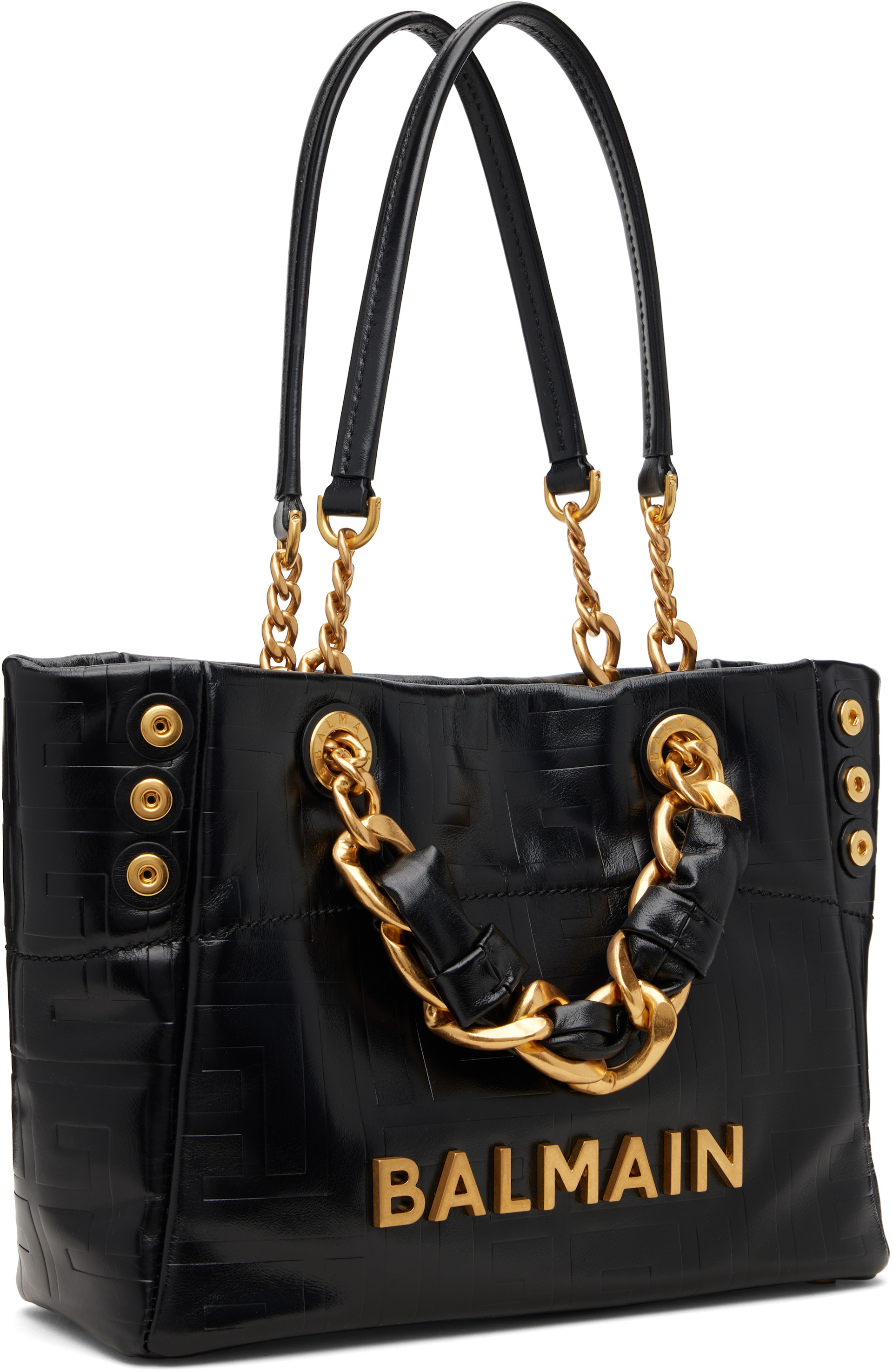 BALMAIN: Black Small 1945 Soft Tote | SSENSE