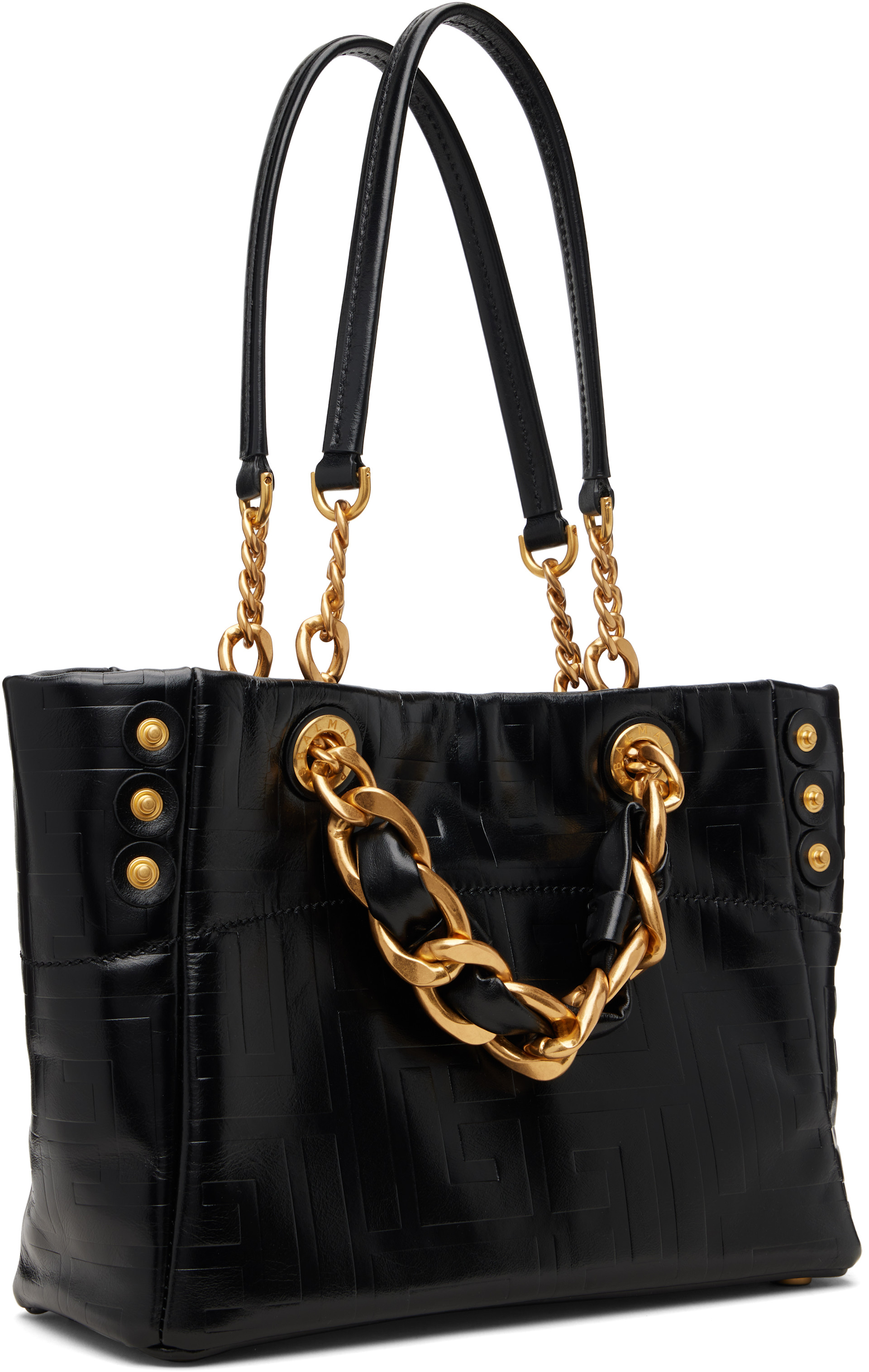 BALMAIN: Black Small 1945 Soft Tote | SSENSE