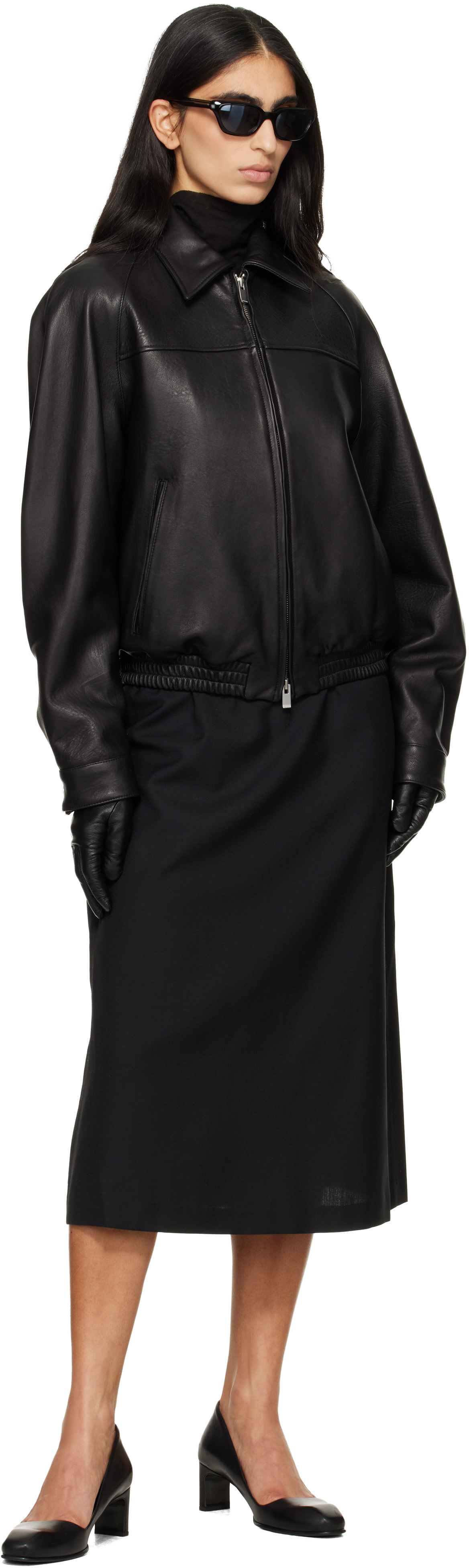 ジャケット・アウター 90s Vintage lamb leather jacket black Men's Leather & Persian Lamb Combo 2.0 [Black] – LeatherKloset