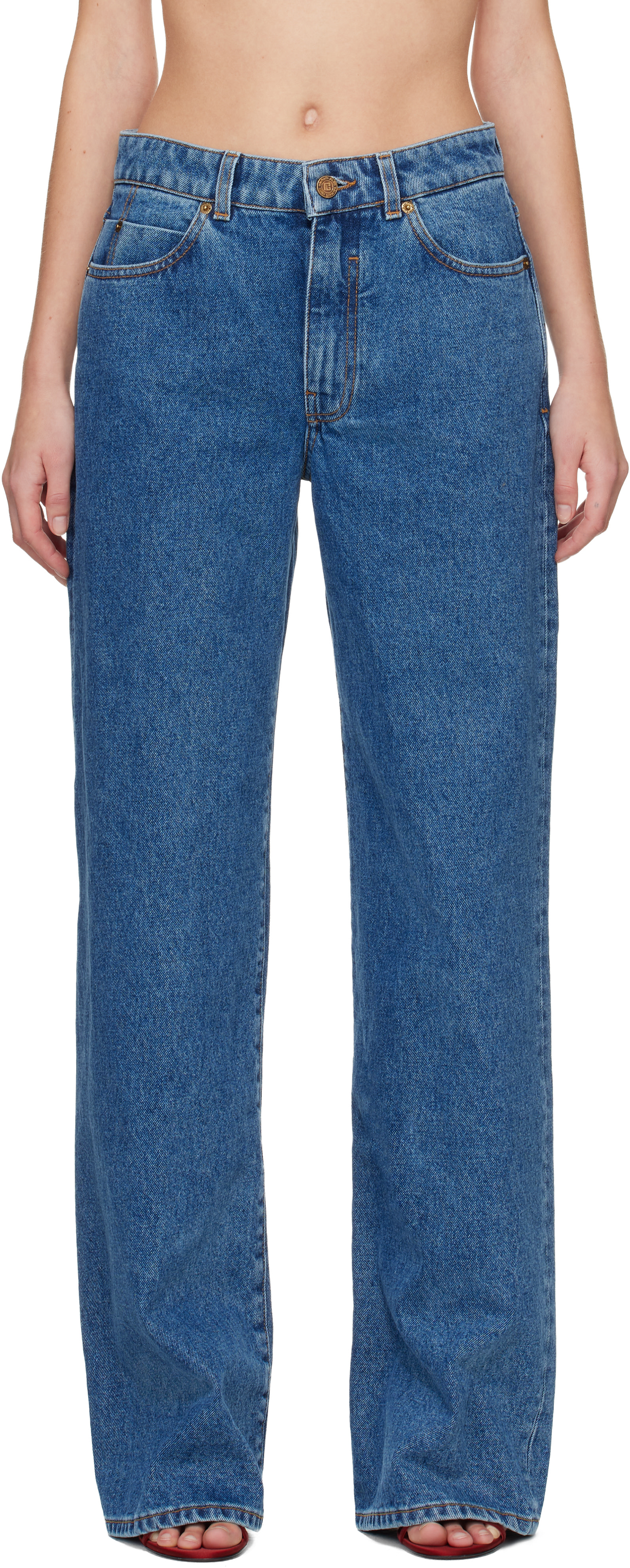 Balmain - Jean droit bleu