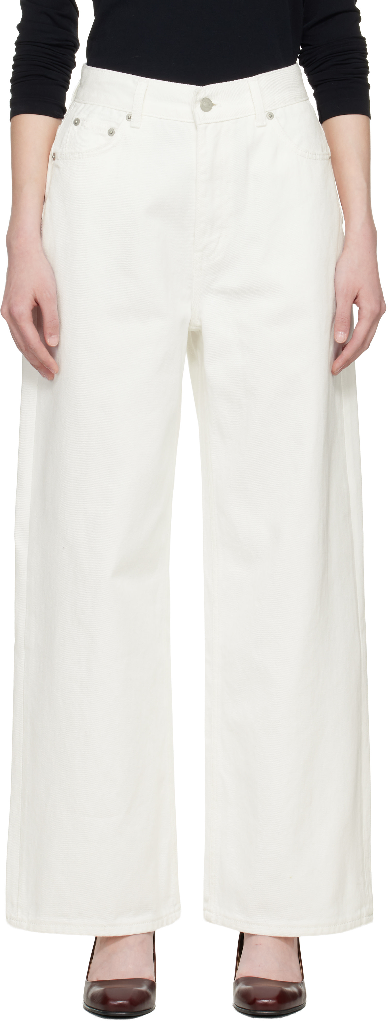 TONYWACK: Off-White Wide-Leg Baggy Denim Jeans | SSENSE