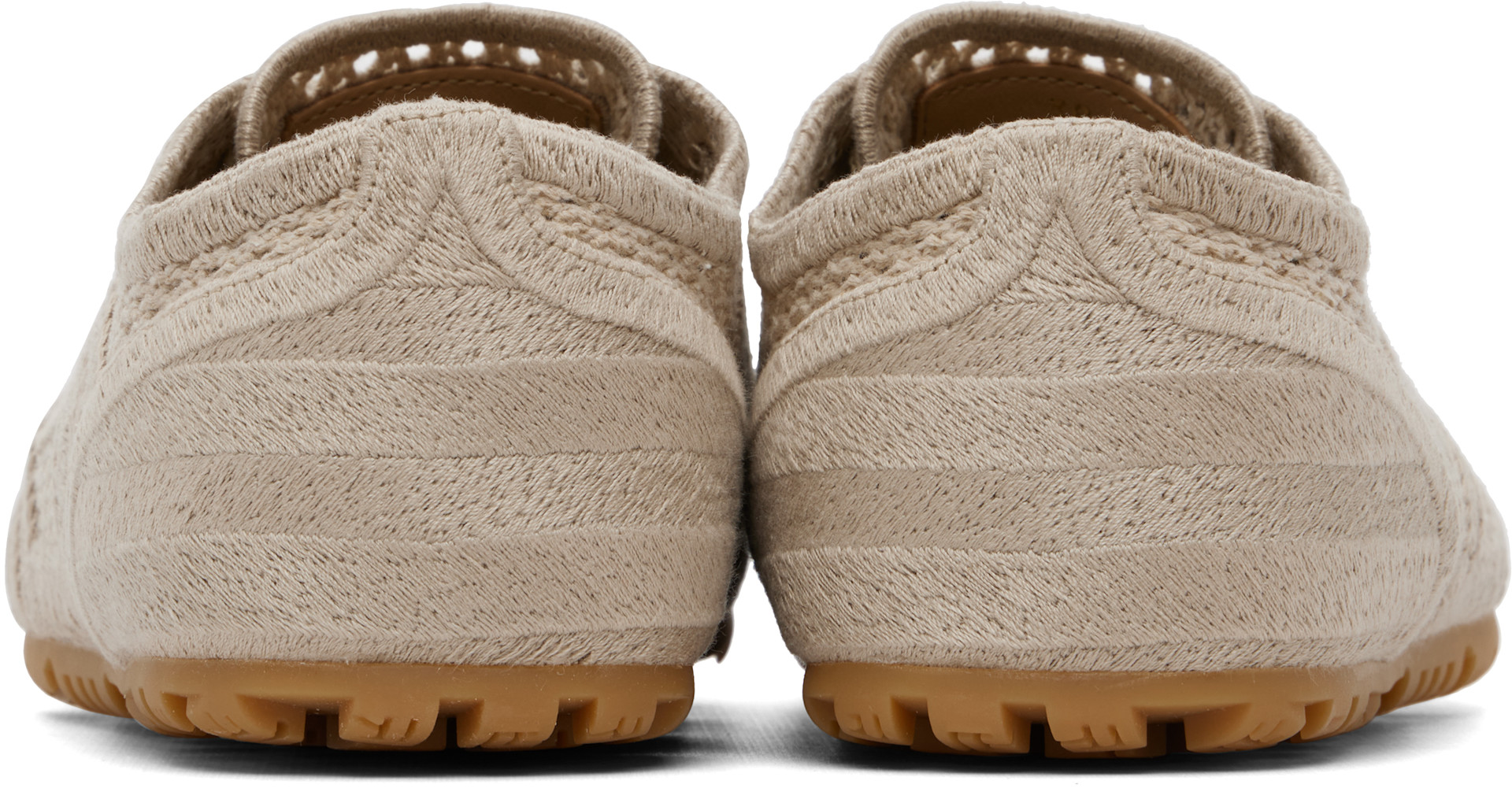 Balmain - Baskets Racer 45 beiges en macramé