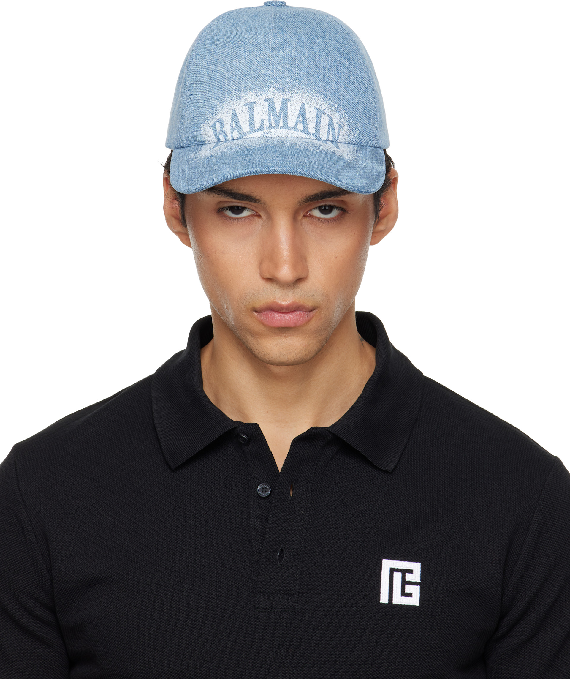 Balmain - Casquette bleue en denim