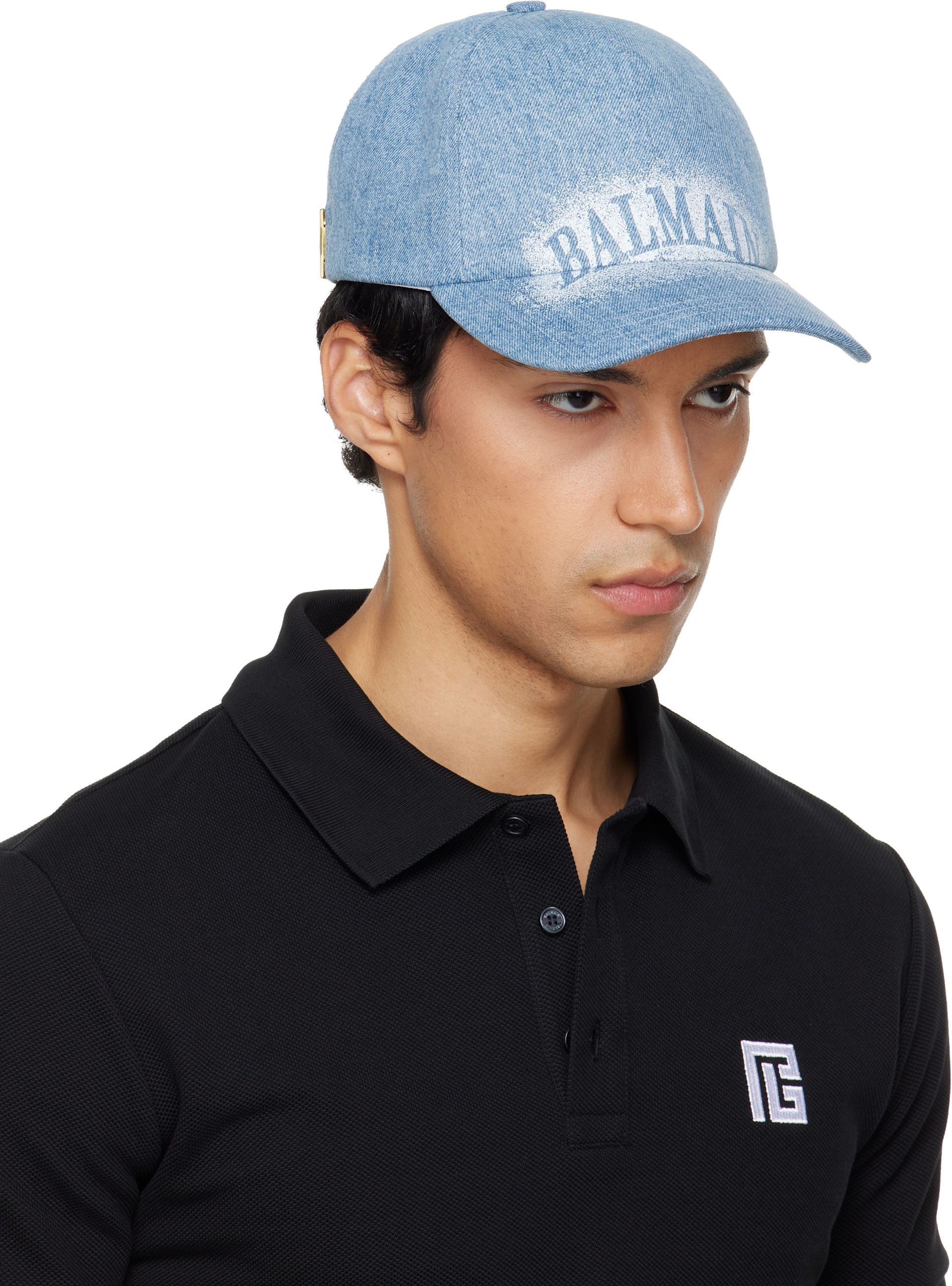 Balmain - Casquette bleue en denim