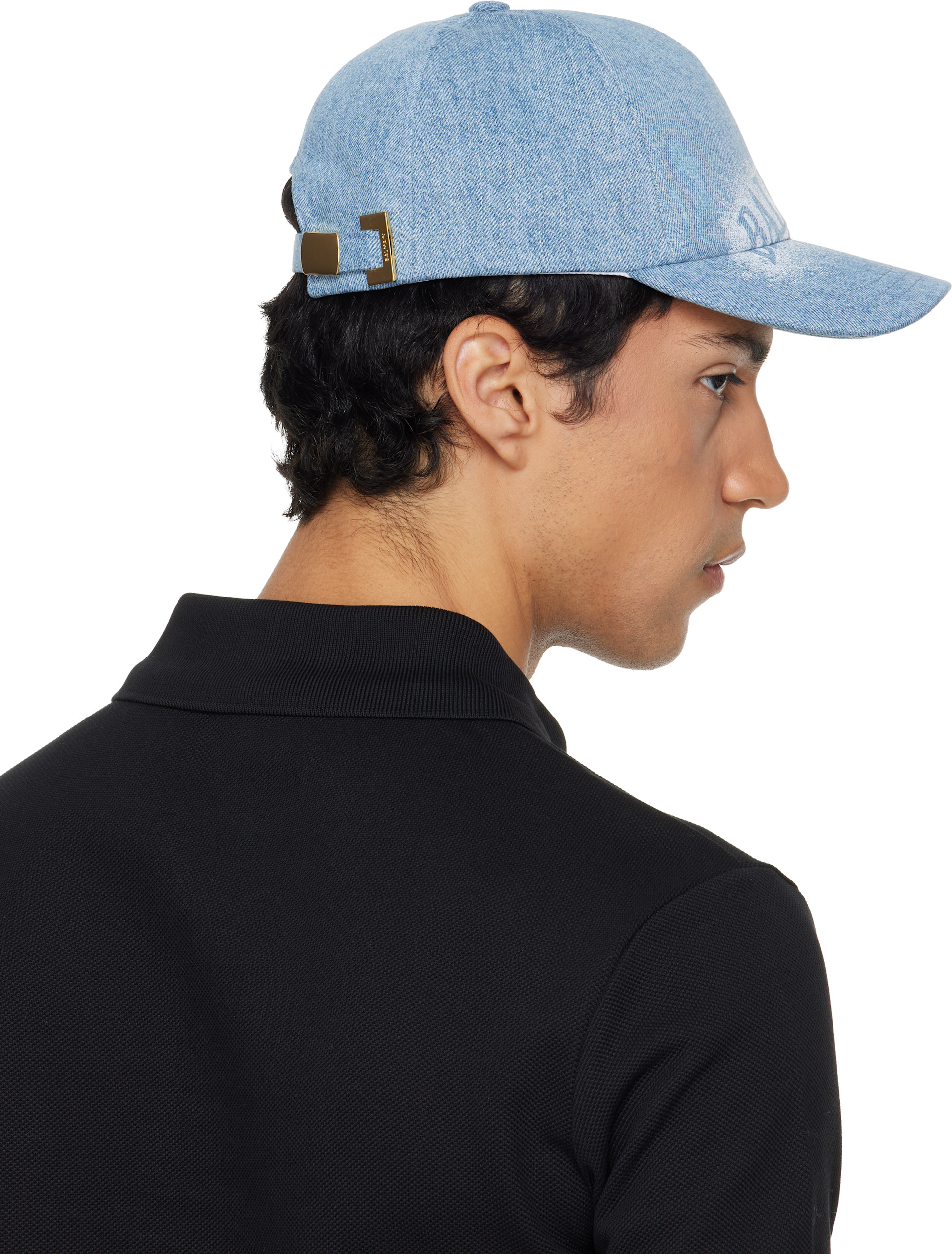 Balmain - Casquette bleue en denim