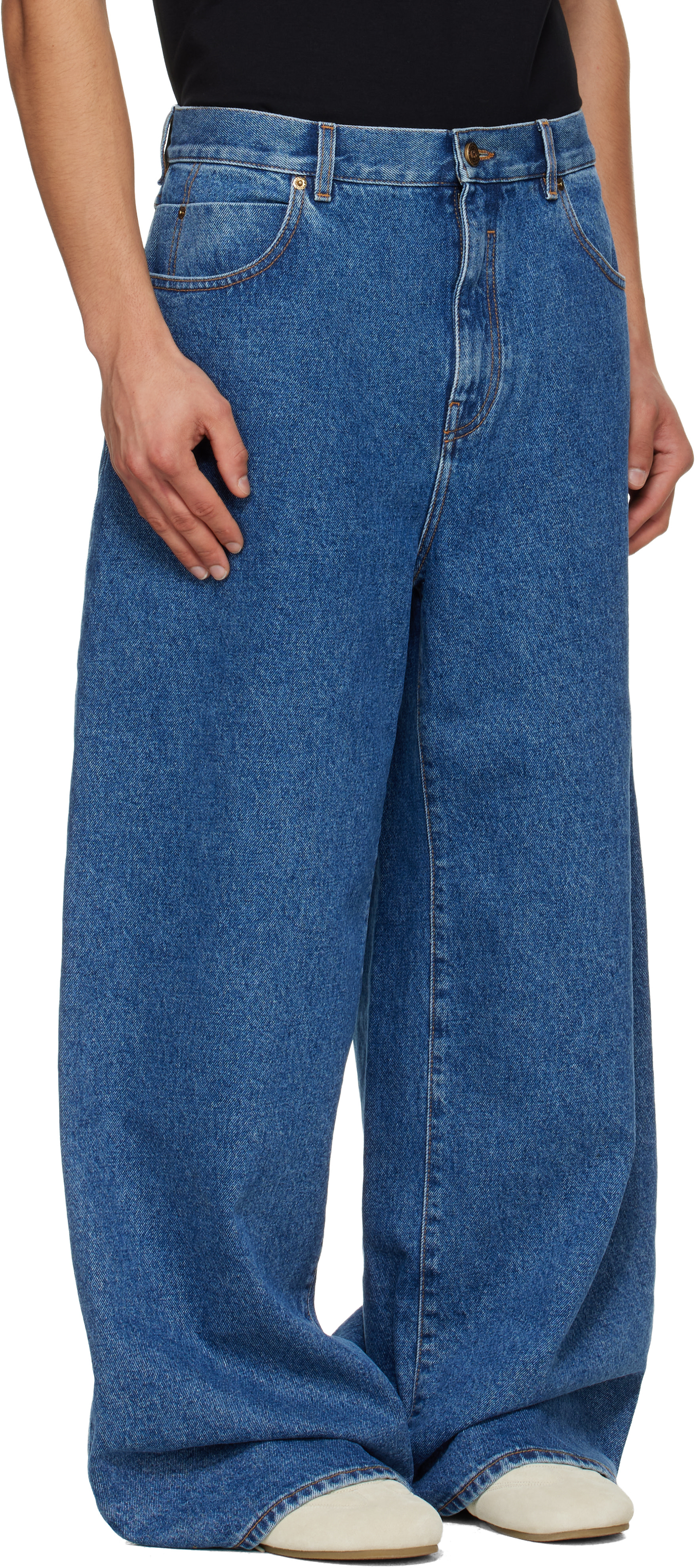 Balmain - Jean ample bleu
