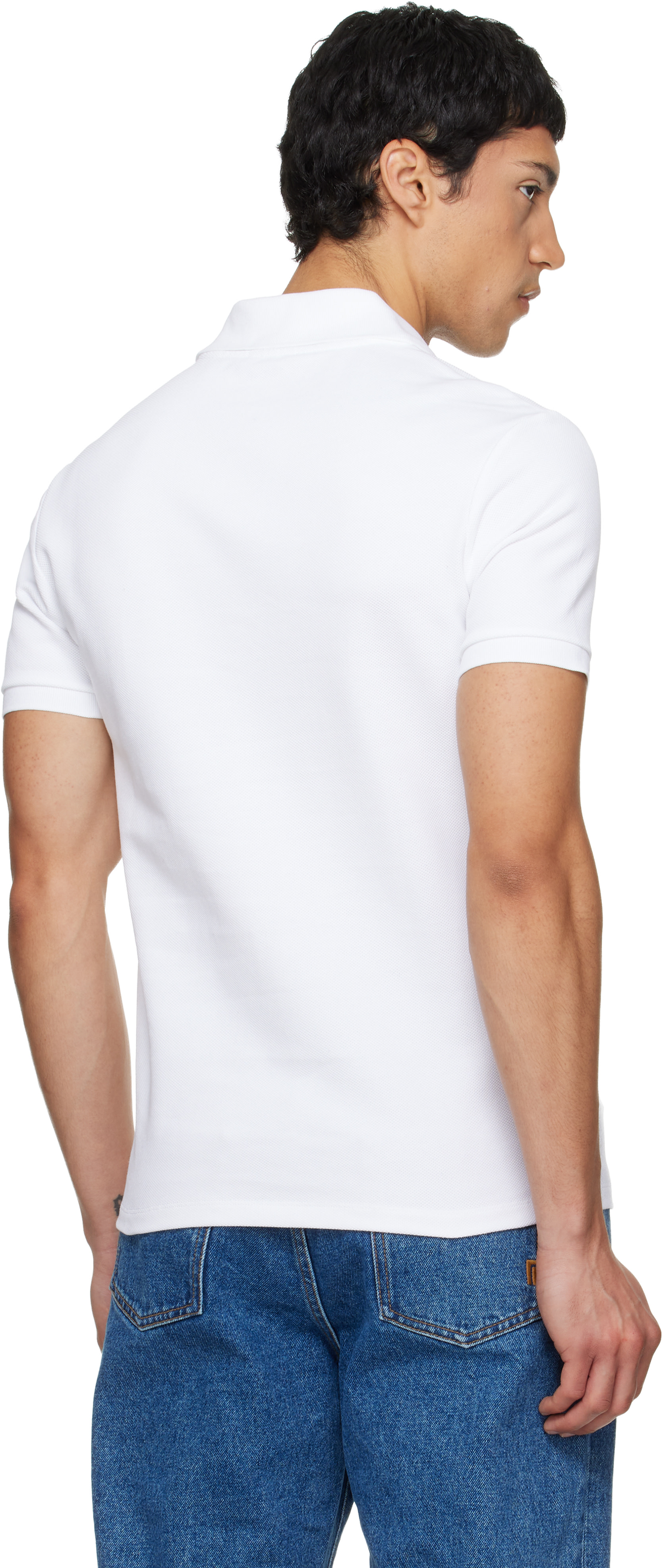 BALMAIN - White Embroidered Cotton Polo