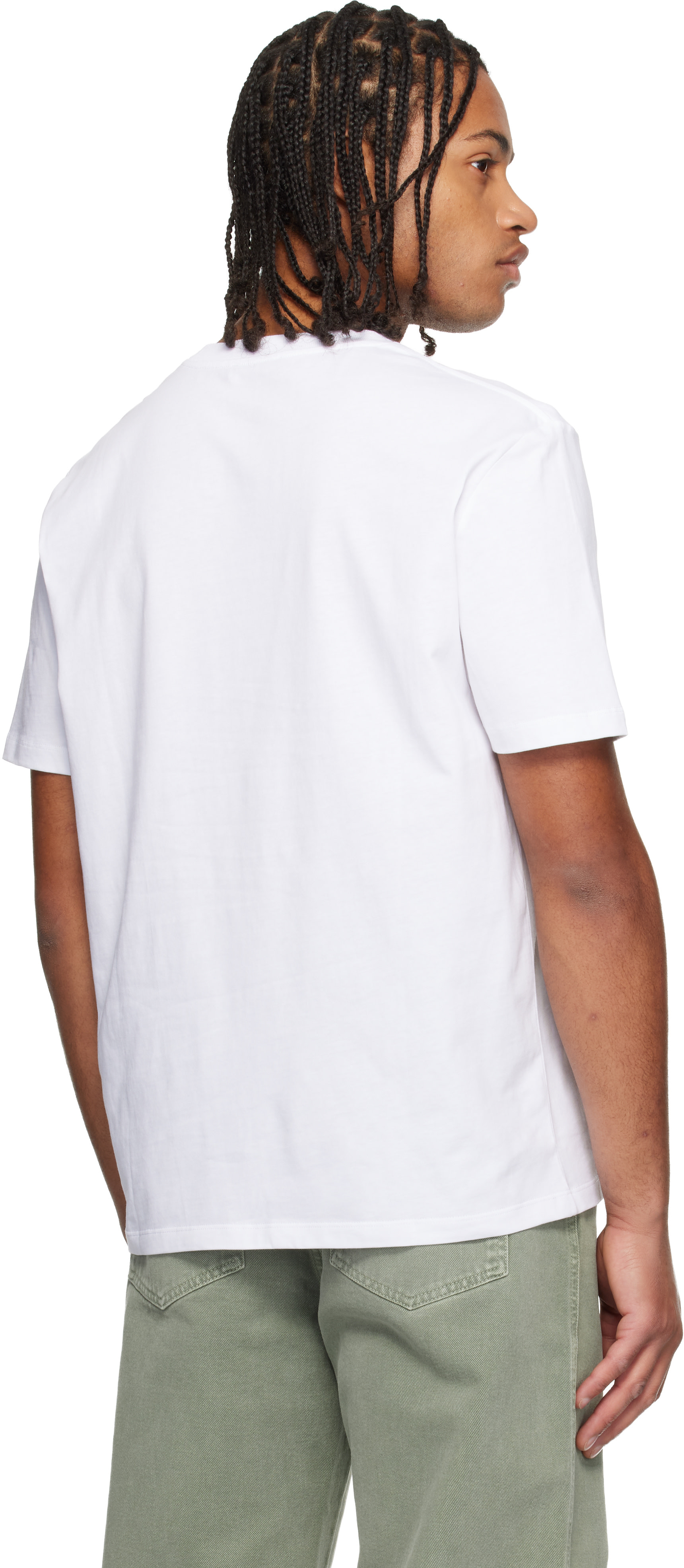 Balmain: ホワイト 'Balmain' プリントTシャツ | SSENSE 日本