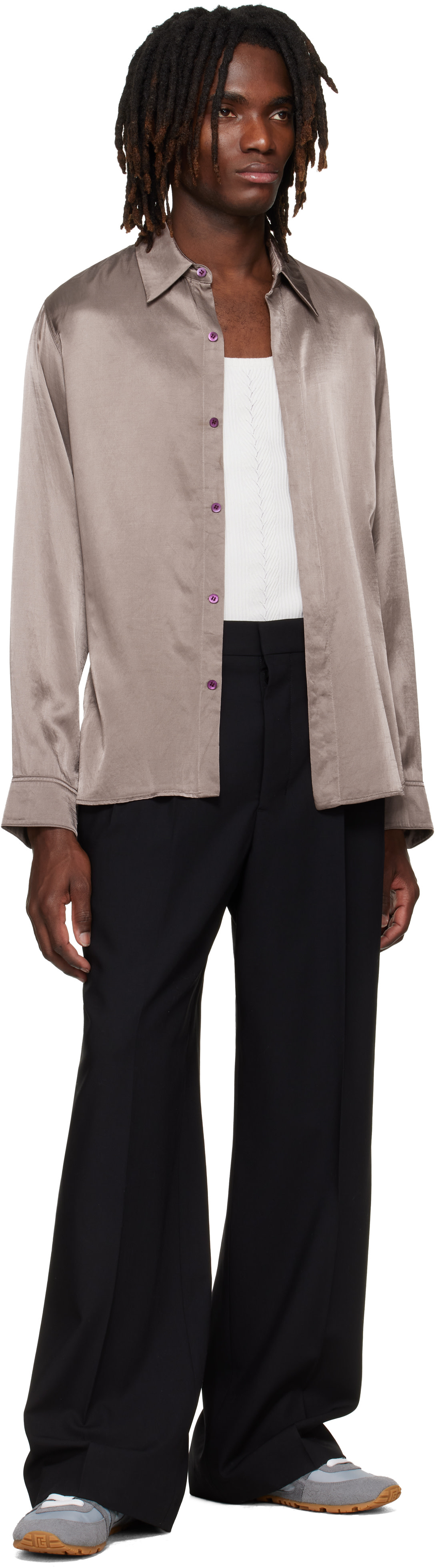 Balmain - Baskets Racer 45 grises