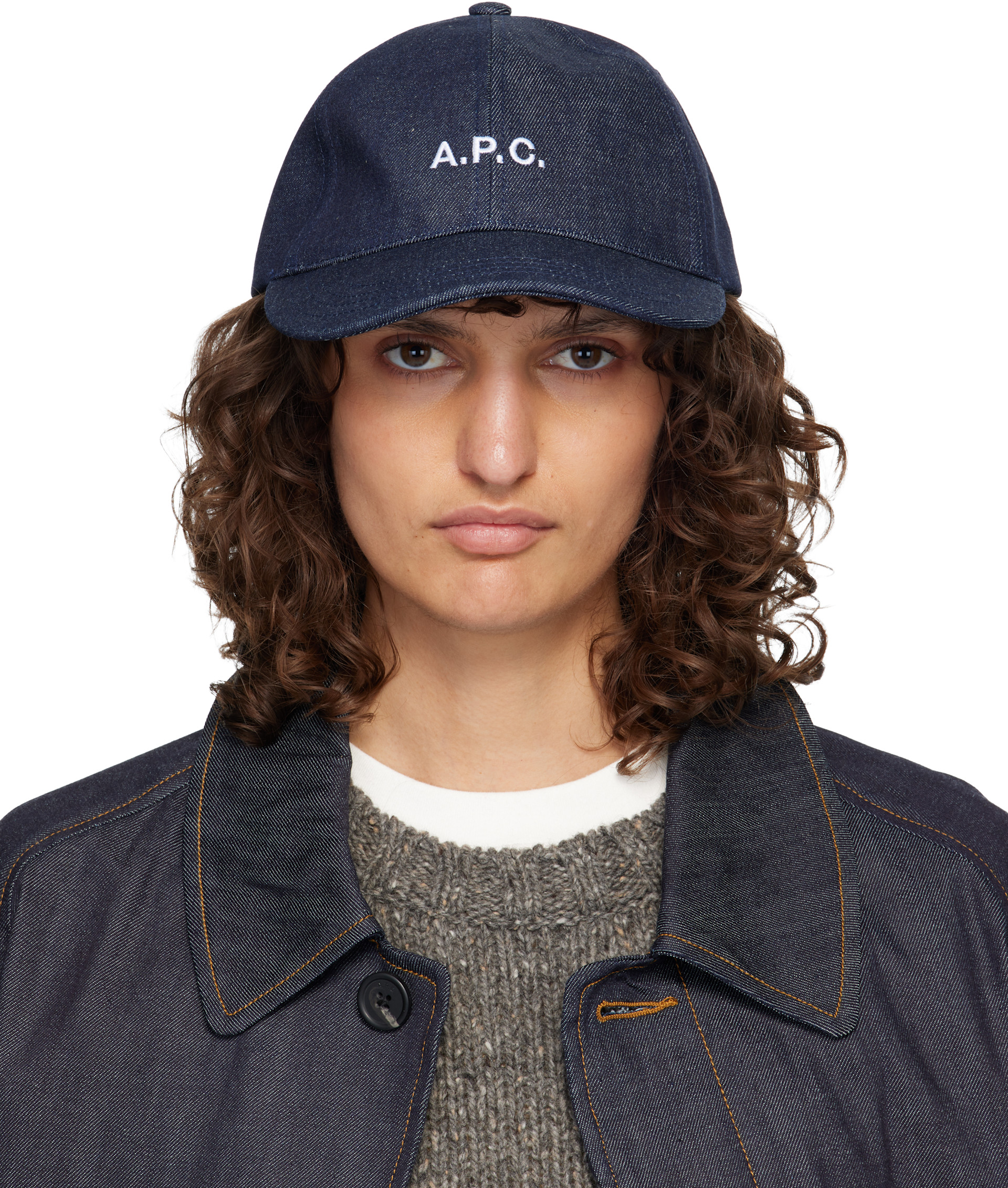 A.P.C.: Navy Charlie Baseball Cap | SSENSE