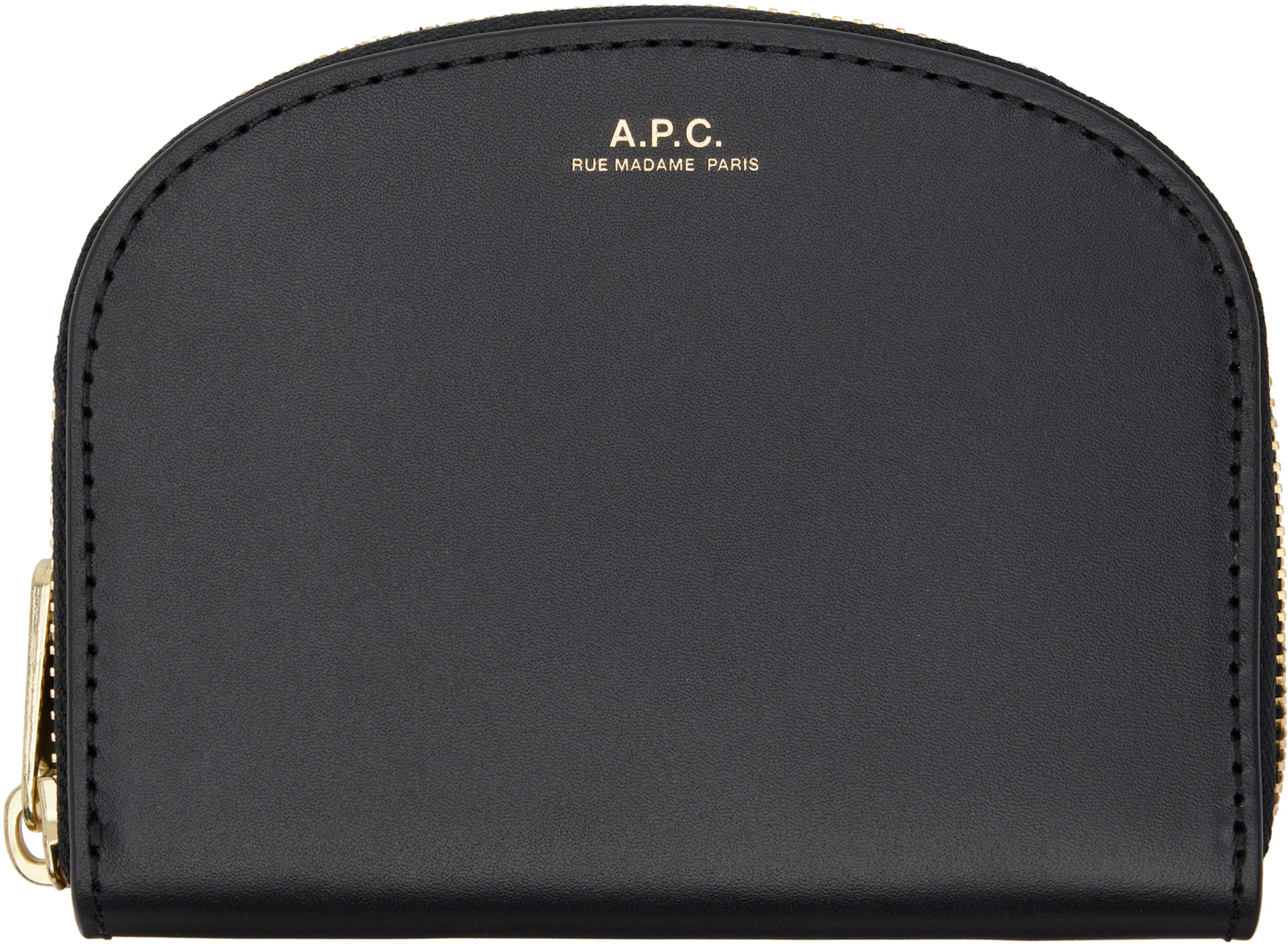 A.P.C. - Portefeuille compact Demi-lune noir