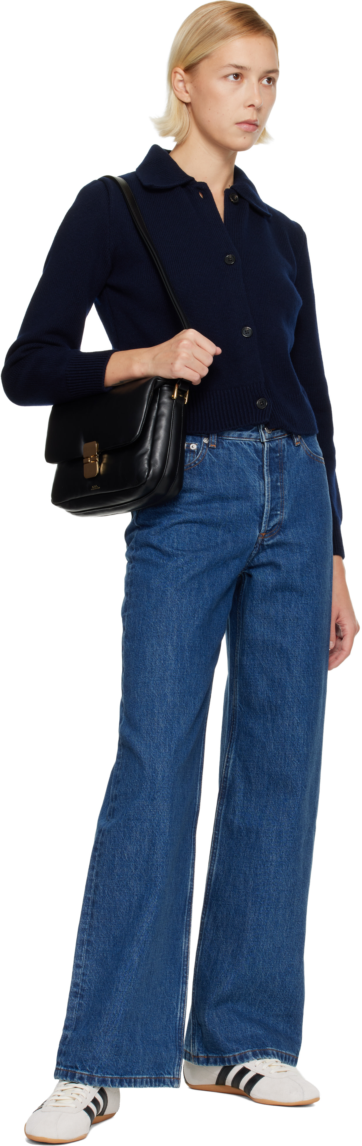 A.P.C. - Sac Grace noir en cuir souple