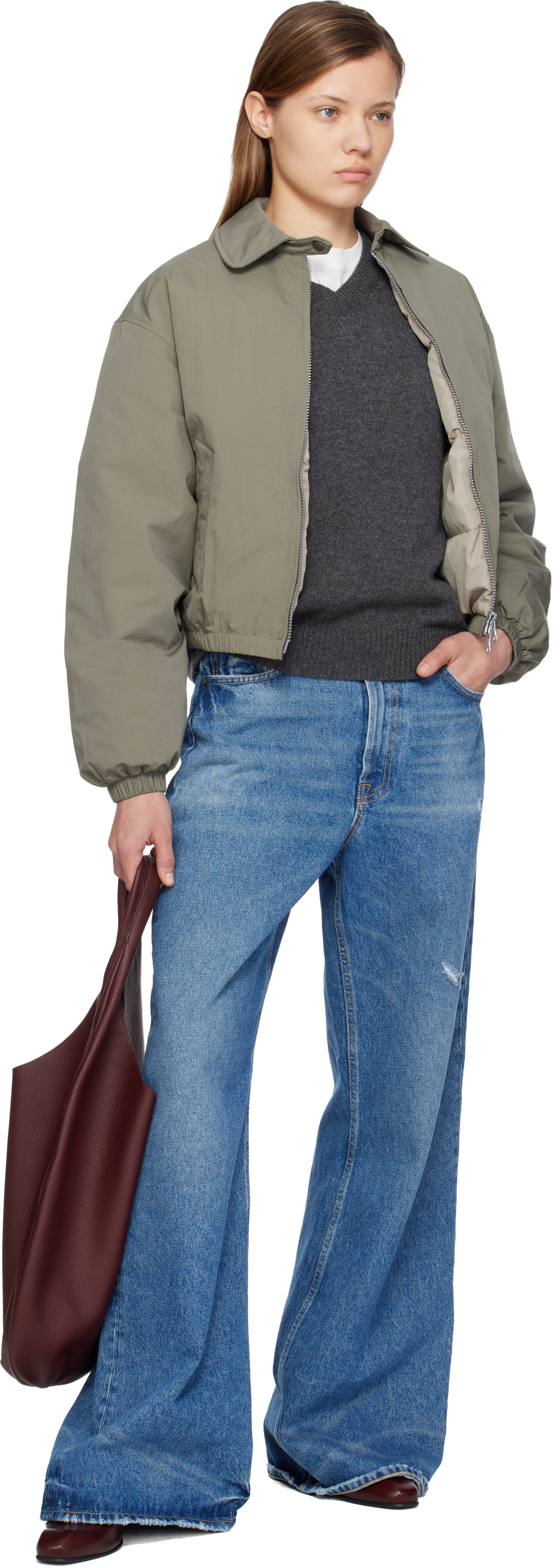 A.P.C. - Sac 'Le neige' bourgogne