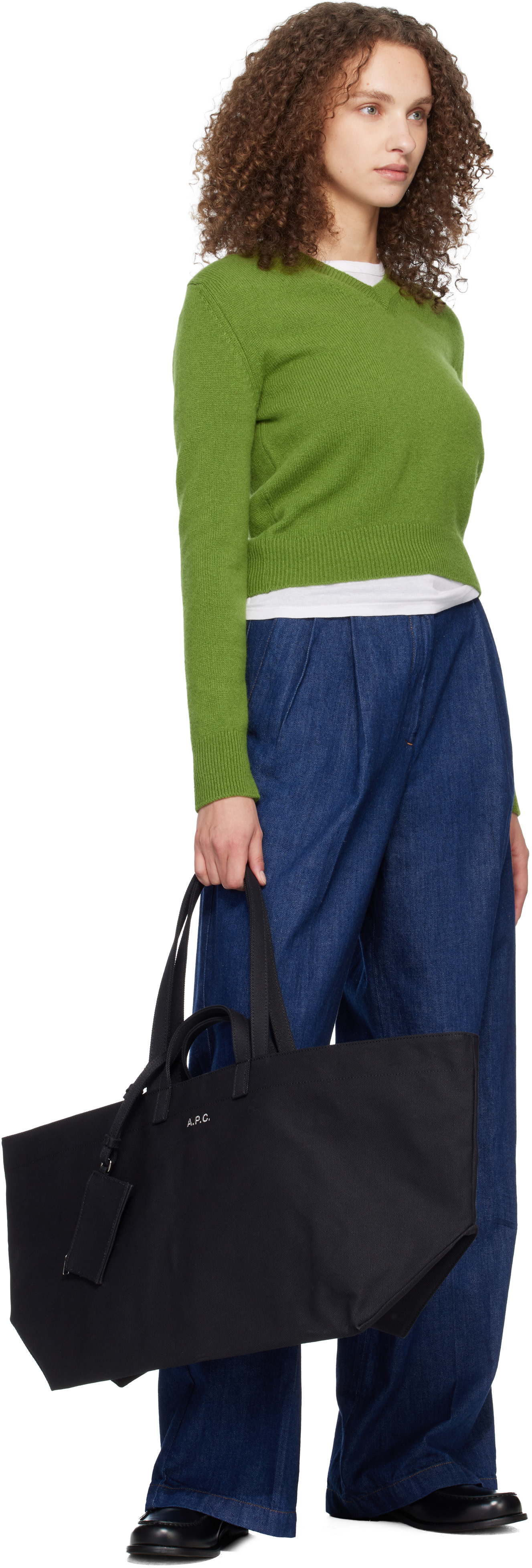 A.P.C. - Cabas Drummer noir en canevas