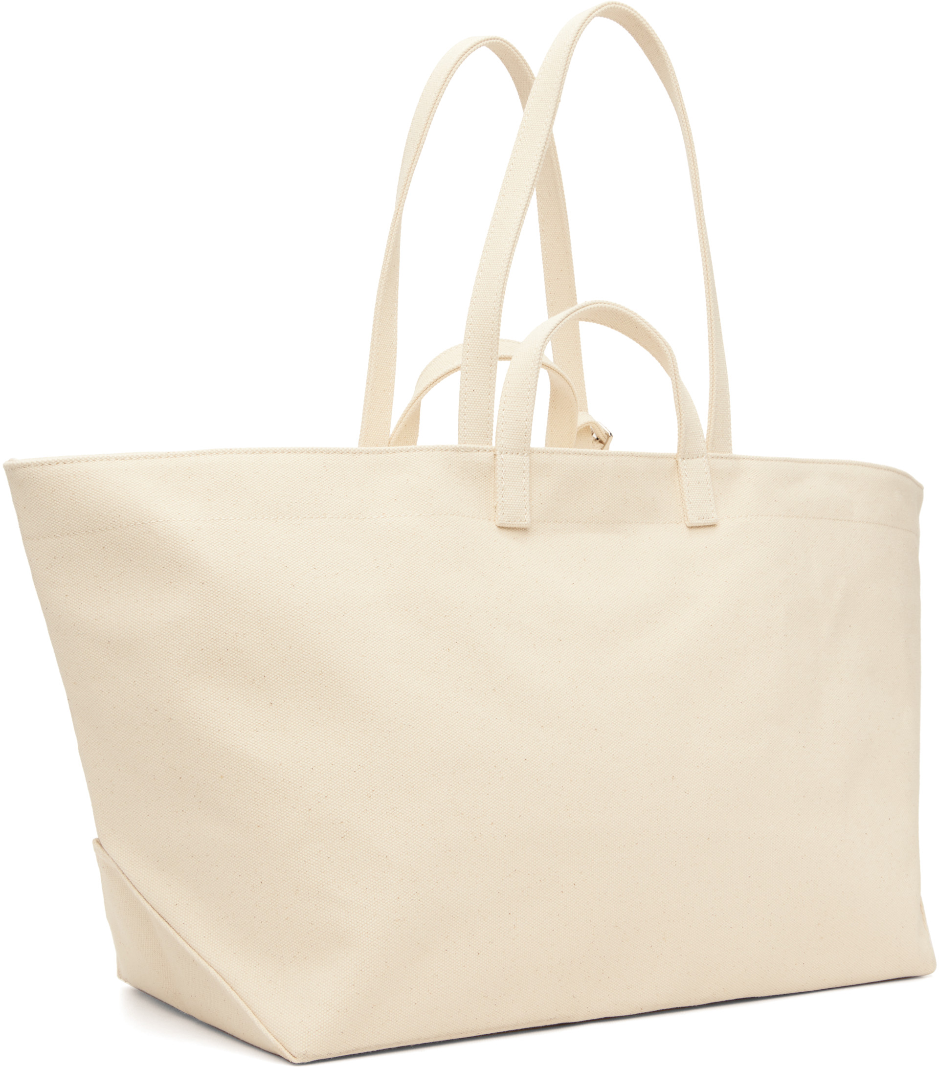 A.P.C. - Cabas 'Le Drummer' blanc cassé en canevas
