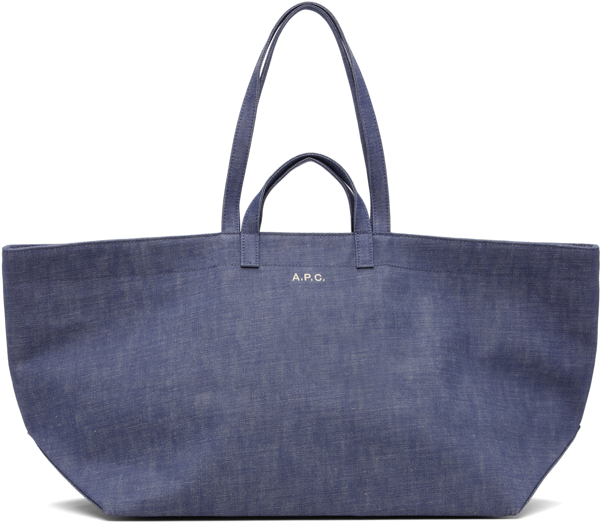 A.P.C. - Cabas Drummer bleu en canevas