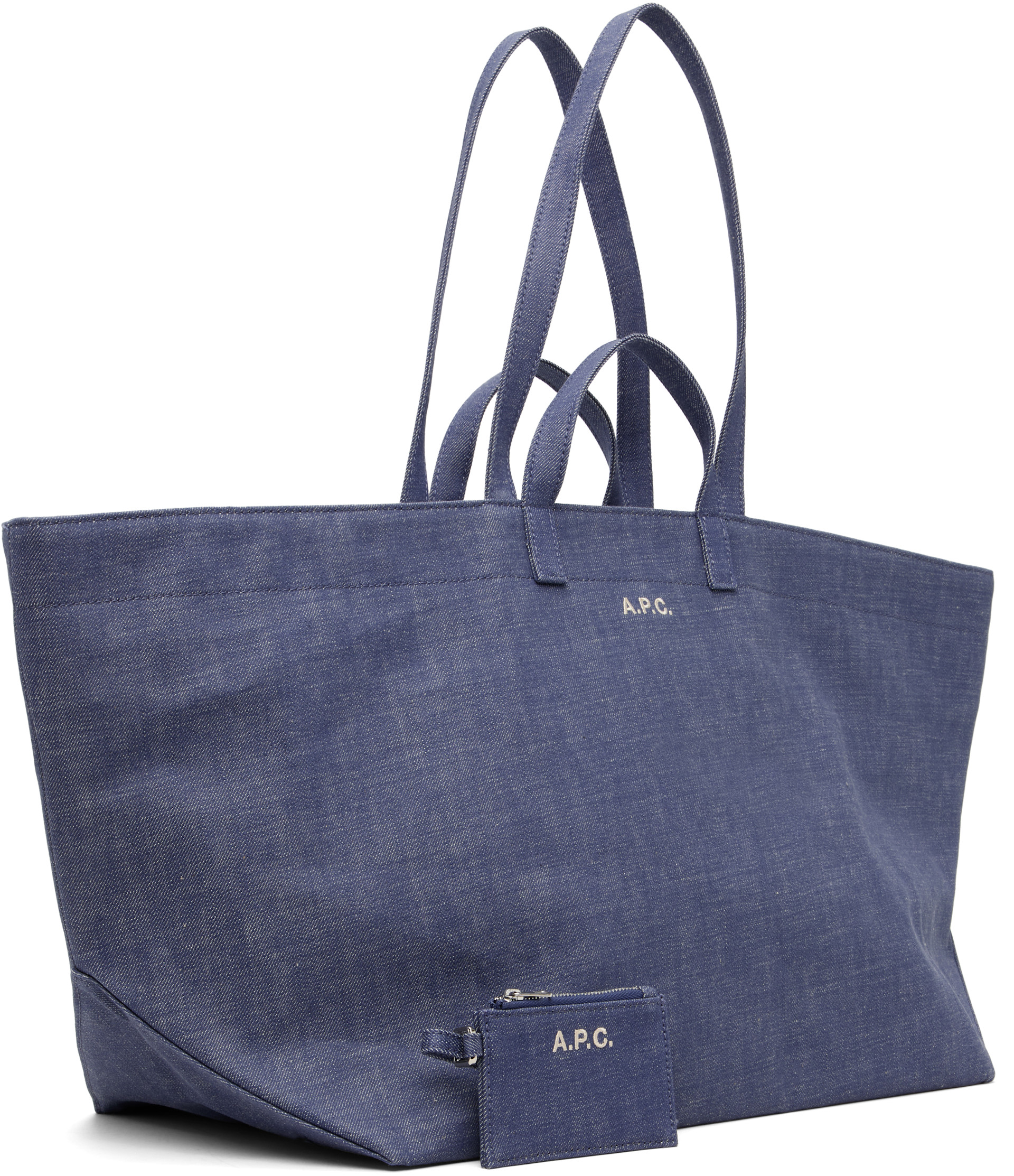 A.P.C. - Cabas Drummer bleu en canevas