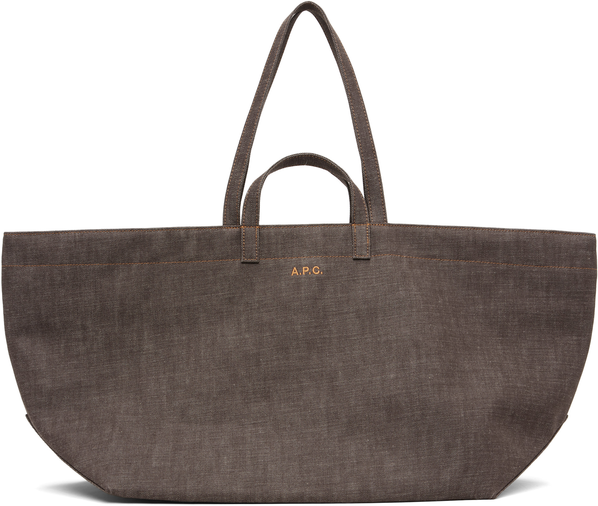 A.P.C. - Cabas Drummer brun en canevas