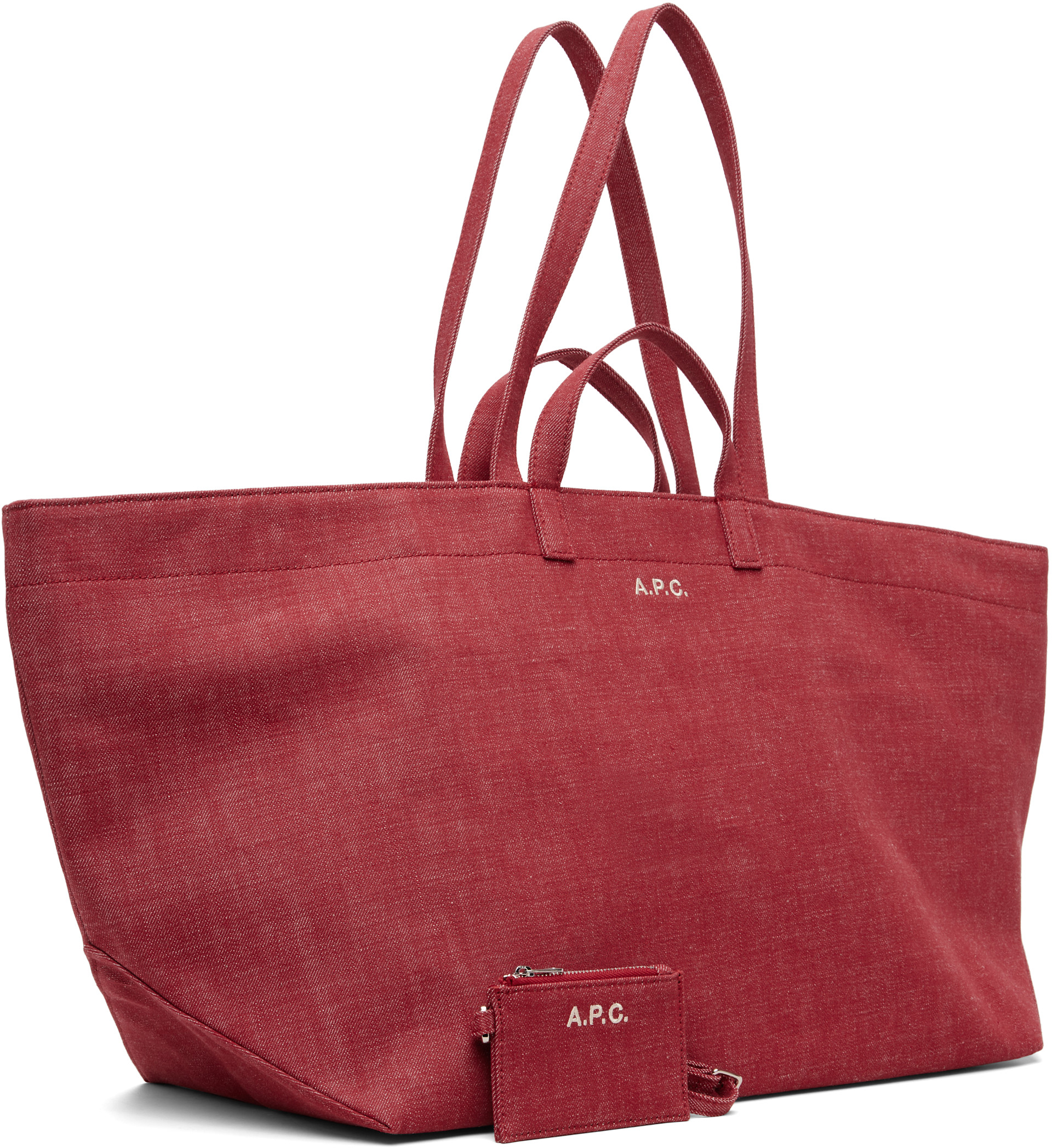 A.P.C. - Cabas Drummer rouge en canevas
