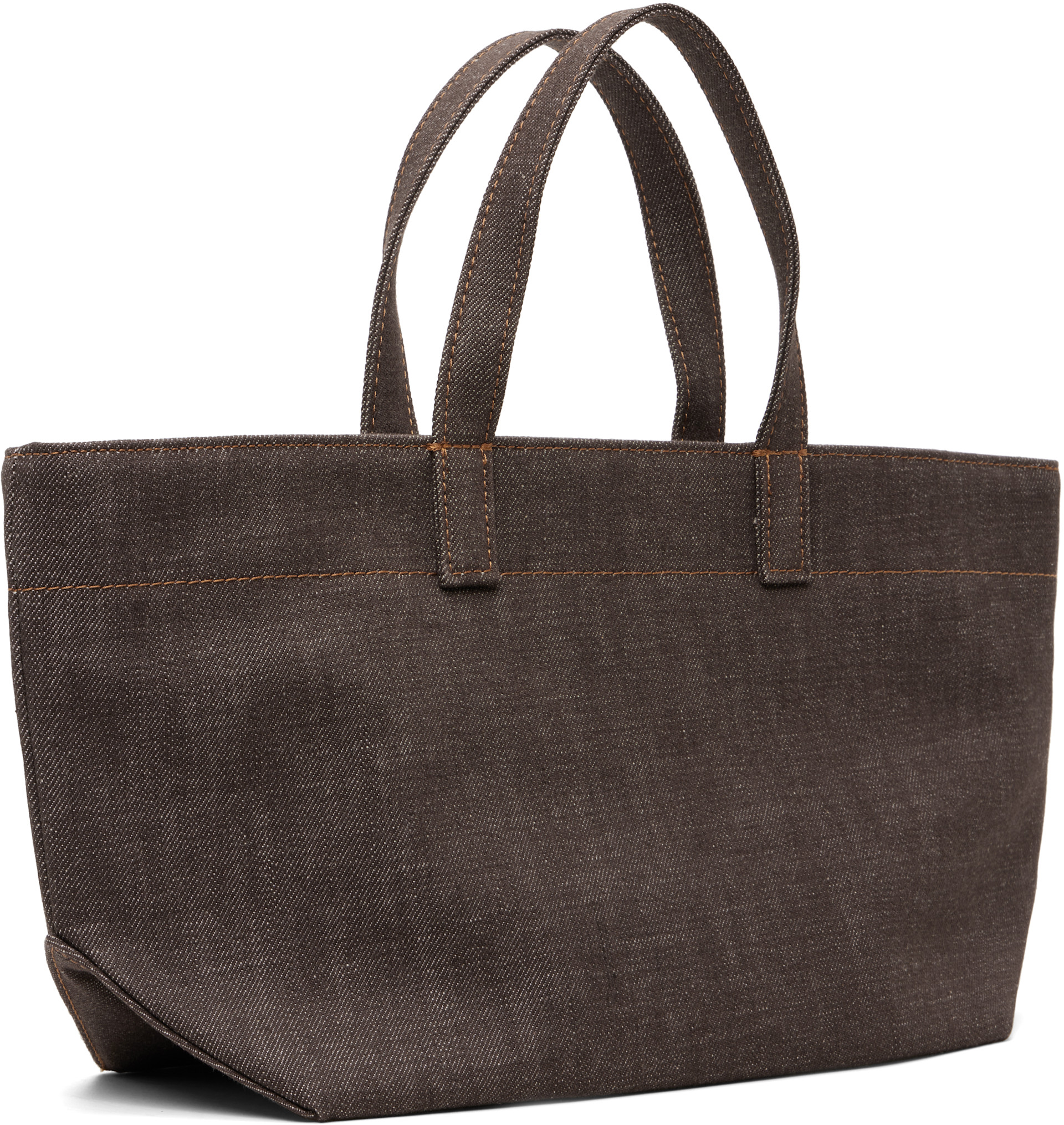 A.P.C. - Petit cabas 'Le Drummer' brun en denim