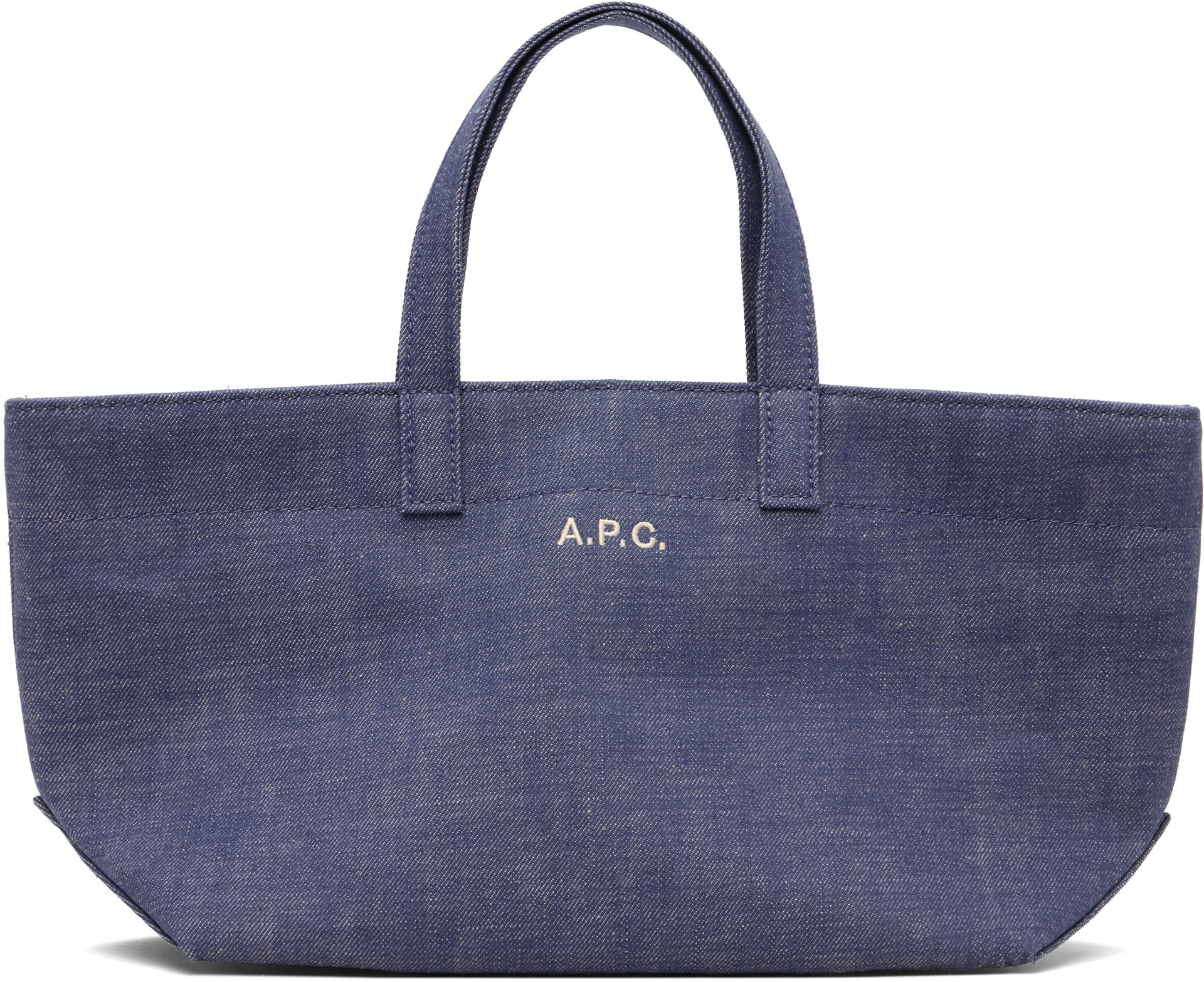A.P.C. - Petit cabas 'Le Drummer' bleu en denim