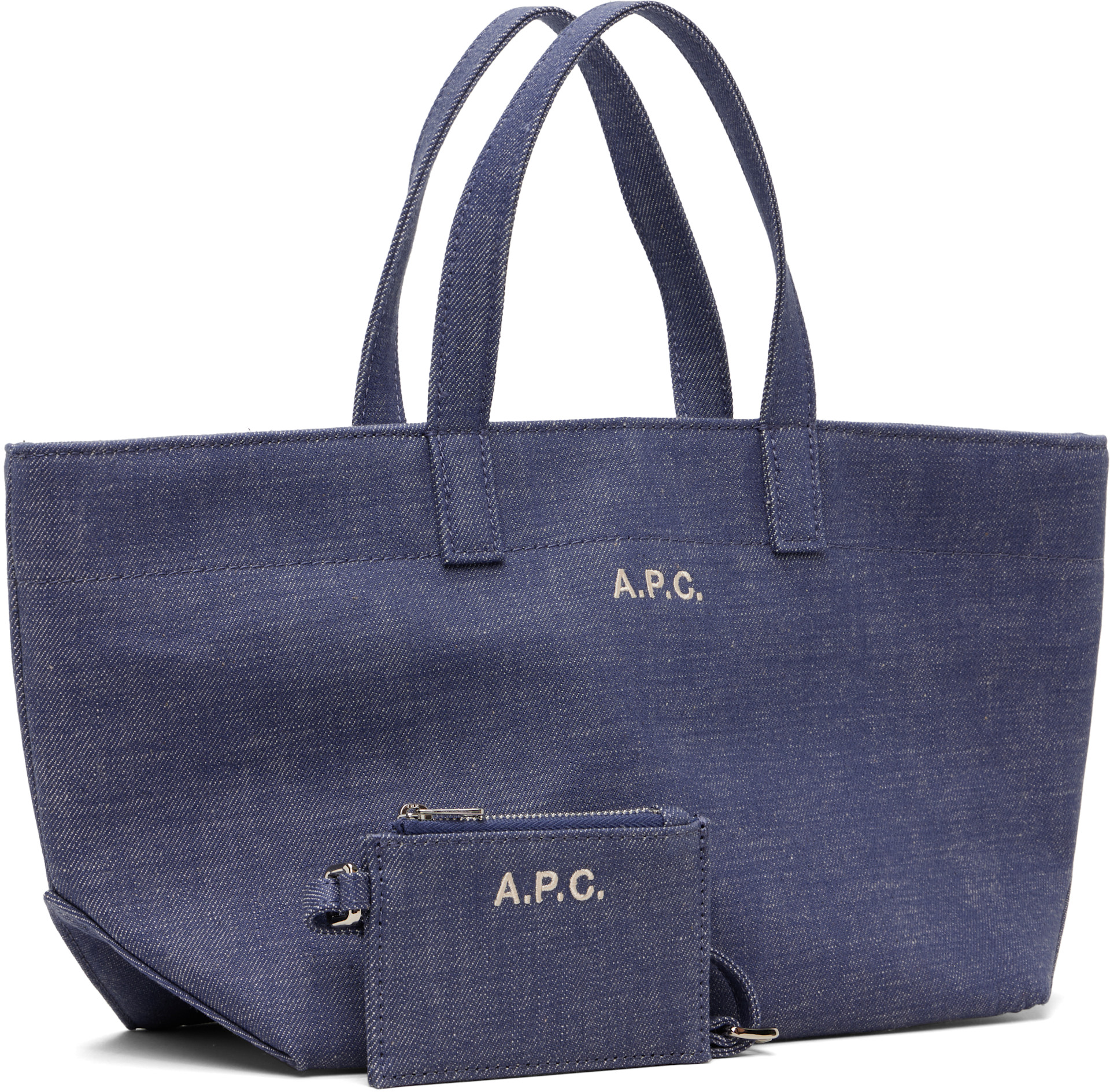 A.P.C. - Petit cabas 'Le Drummer' bleu en denim