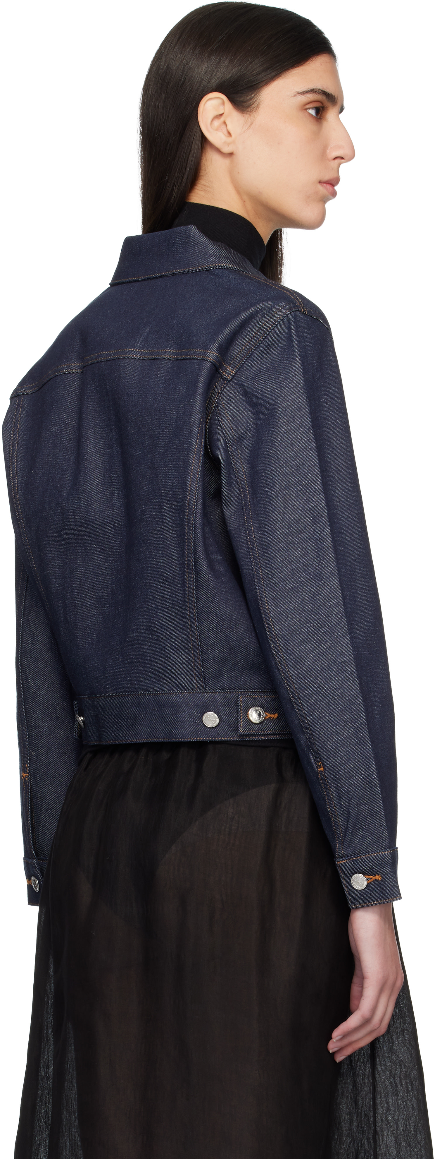 A.P.C. - Blouson Dion bleu marine en denim