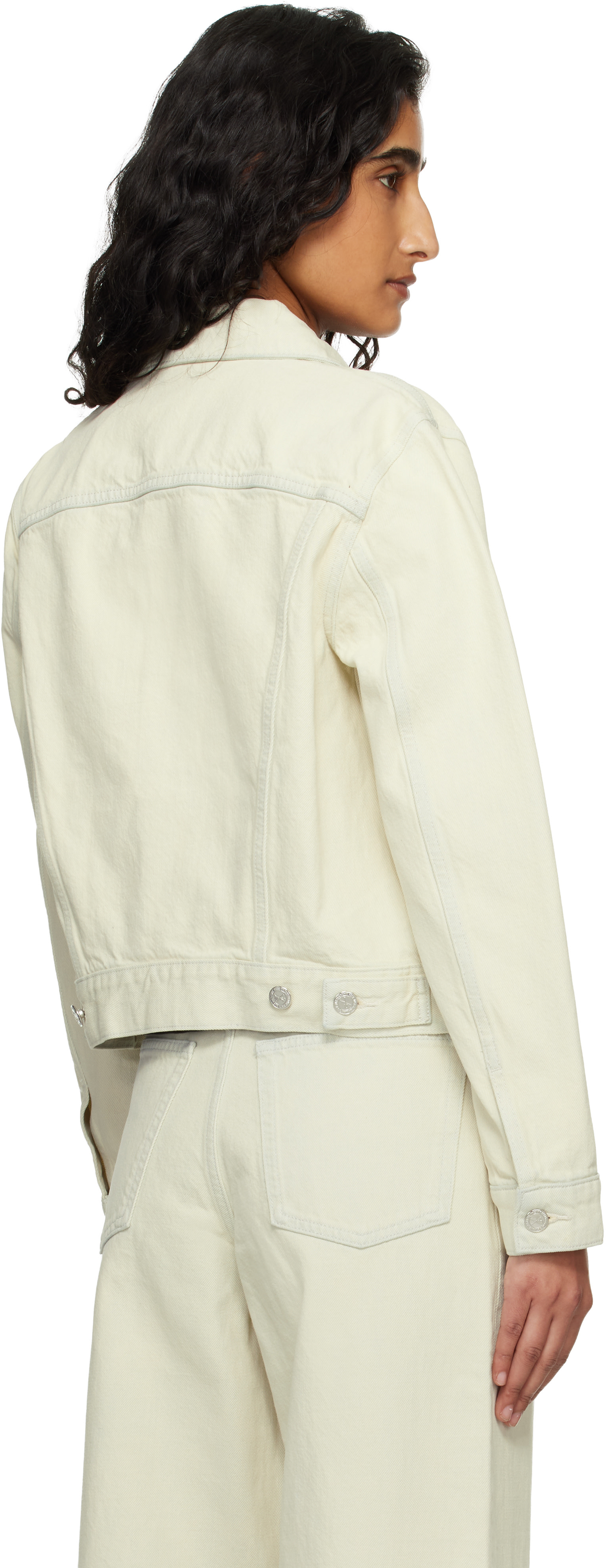 A.P.C. - Blouson Dion blanc cassé en denim