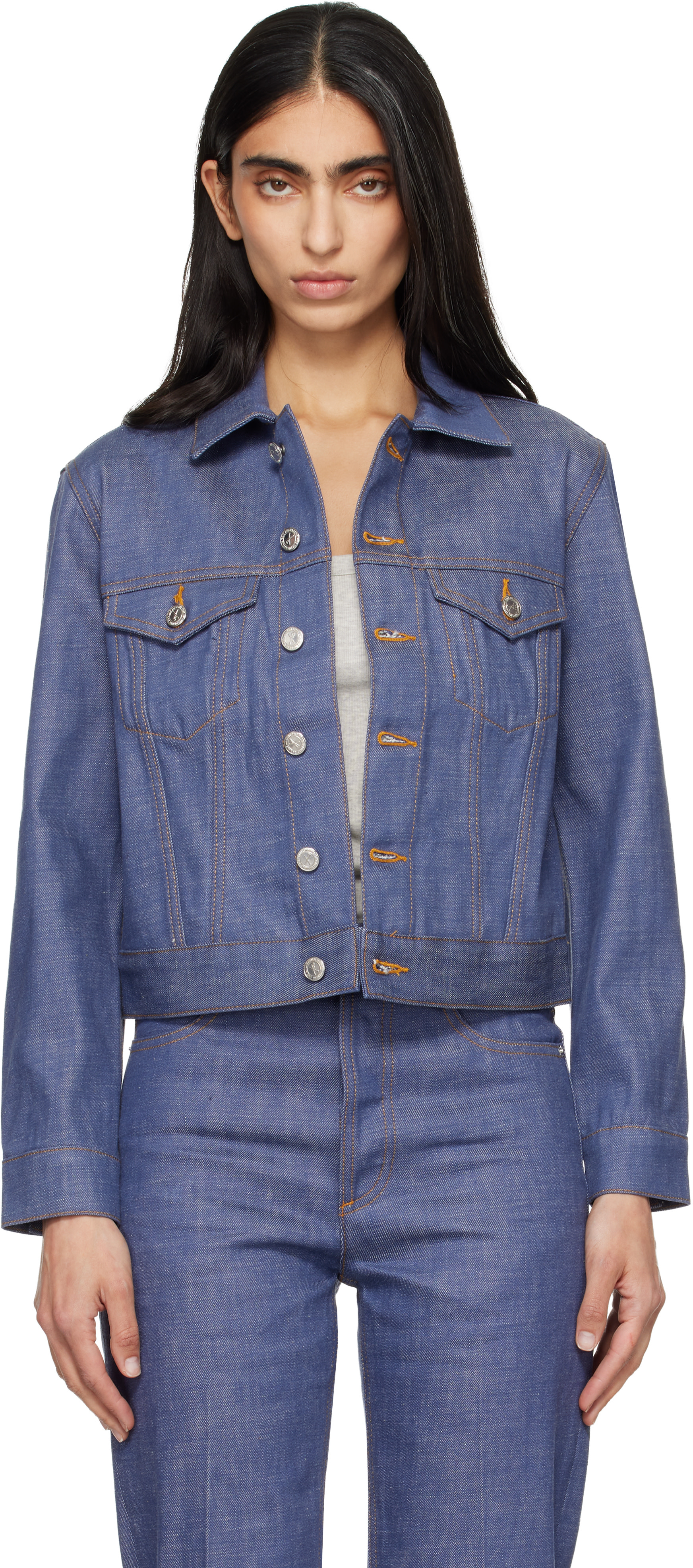 A.P.C. - Blouson Dion bleu en denim
