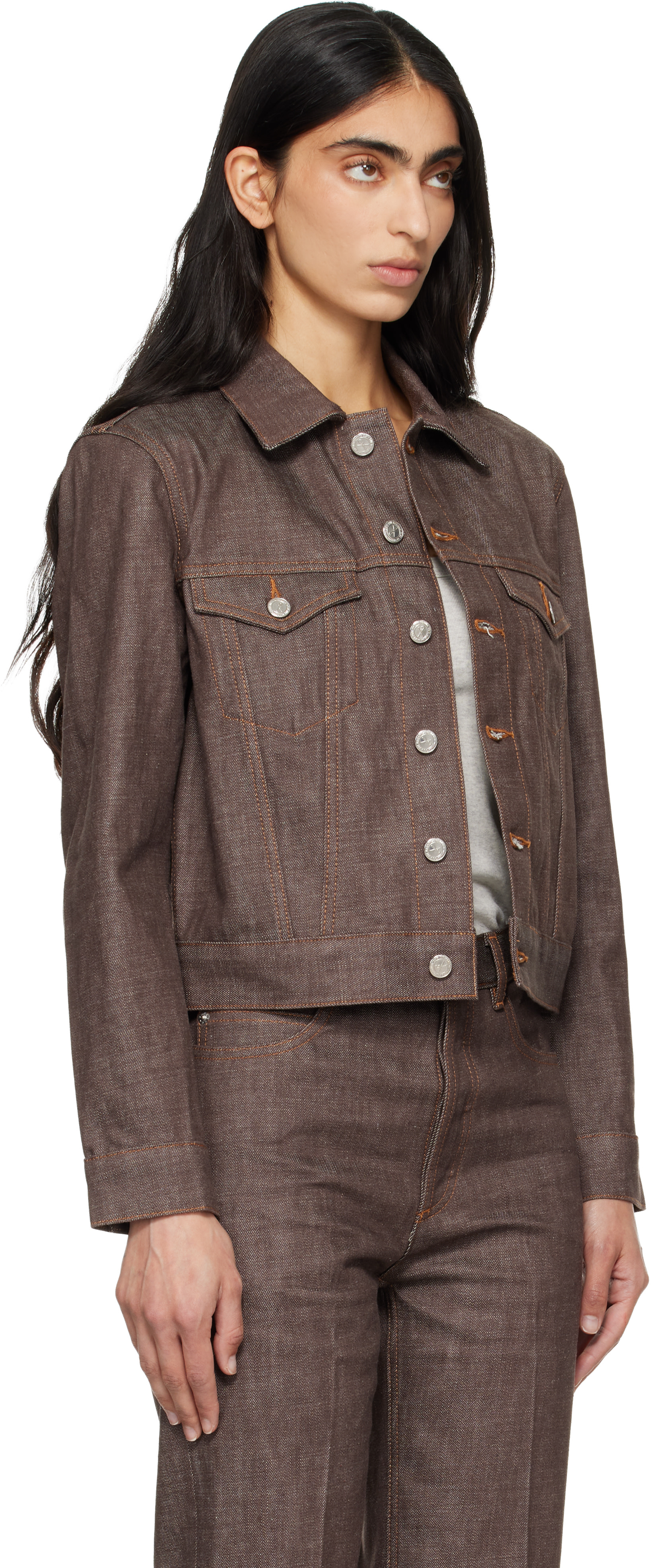 A.P.C. - Blouson Dion brun en denim