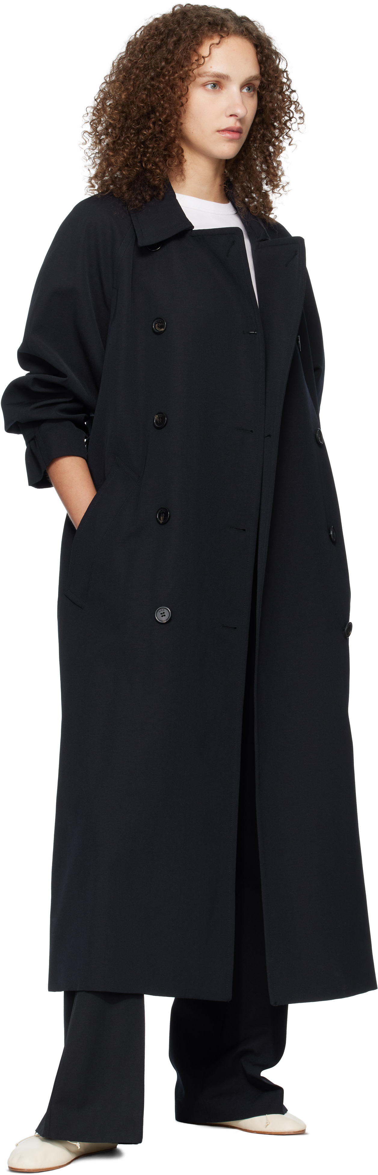 A.P.C. - Navy Belted Trench Coat