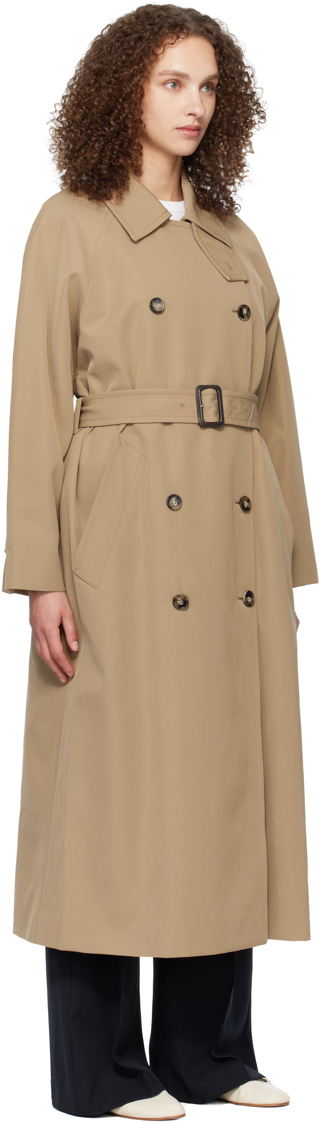 A.P.C. - Trench beige à ceinture