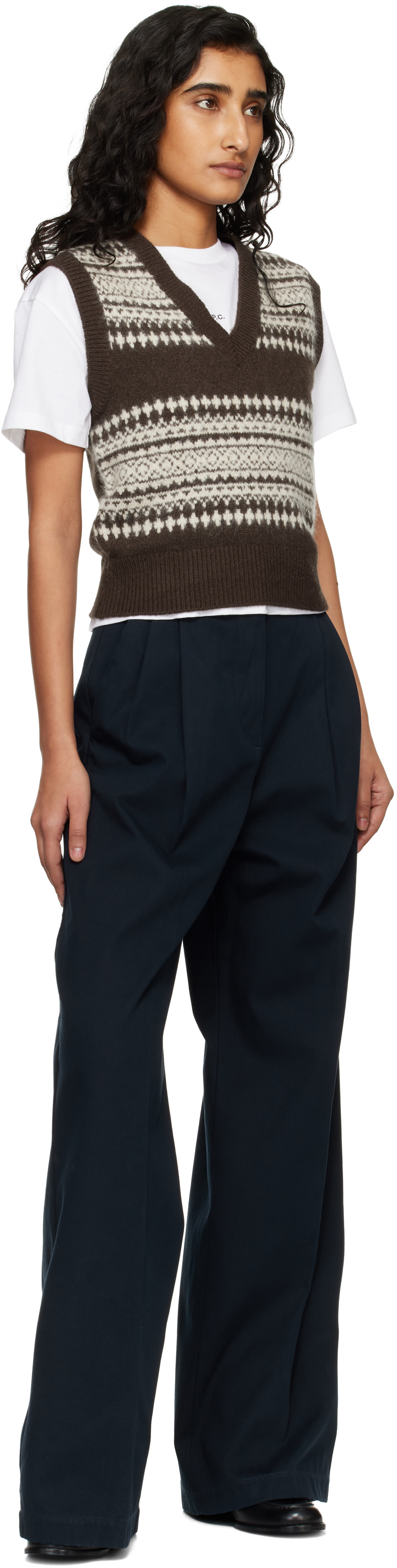 A.P.C. - Pantalon Ginny bleu marine