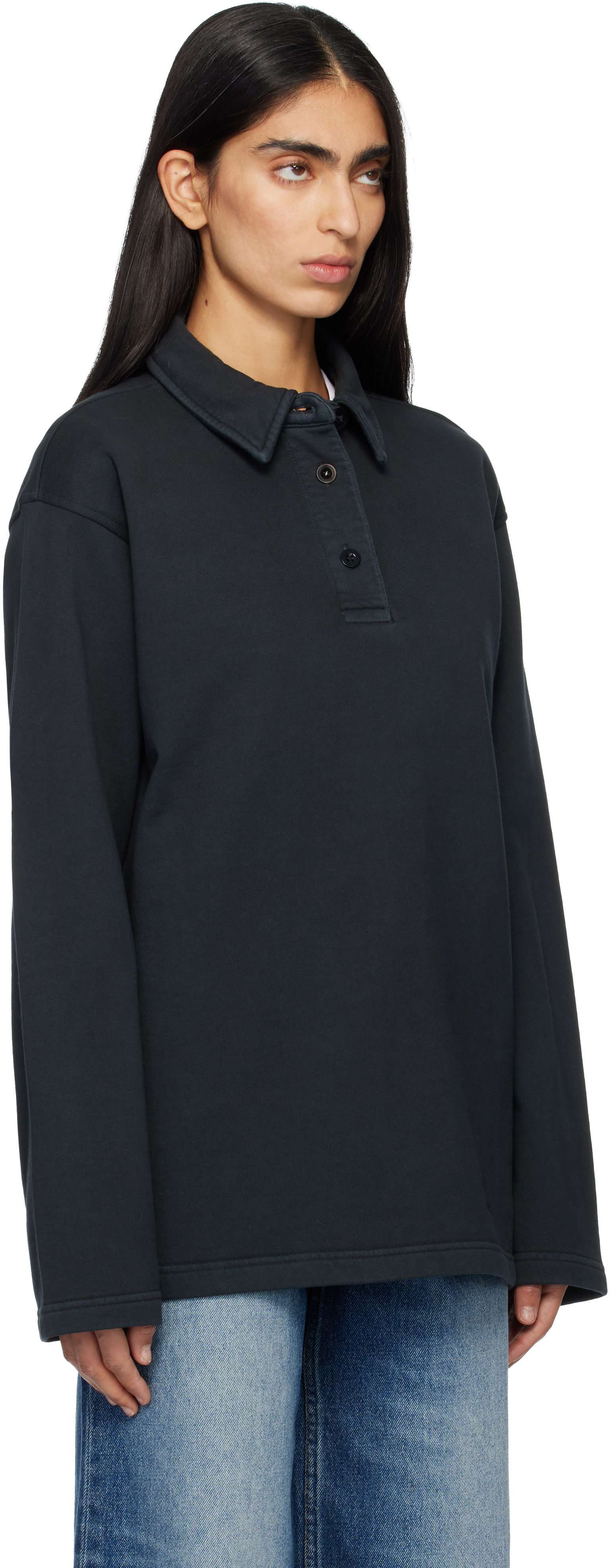 A.P.C. - Polo à manches longues noir