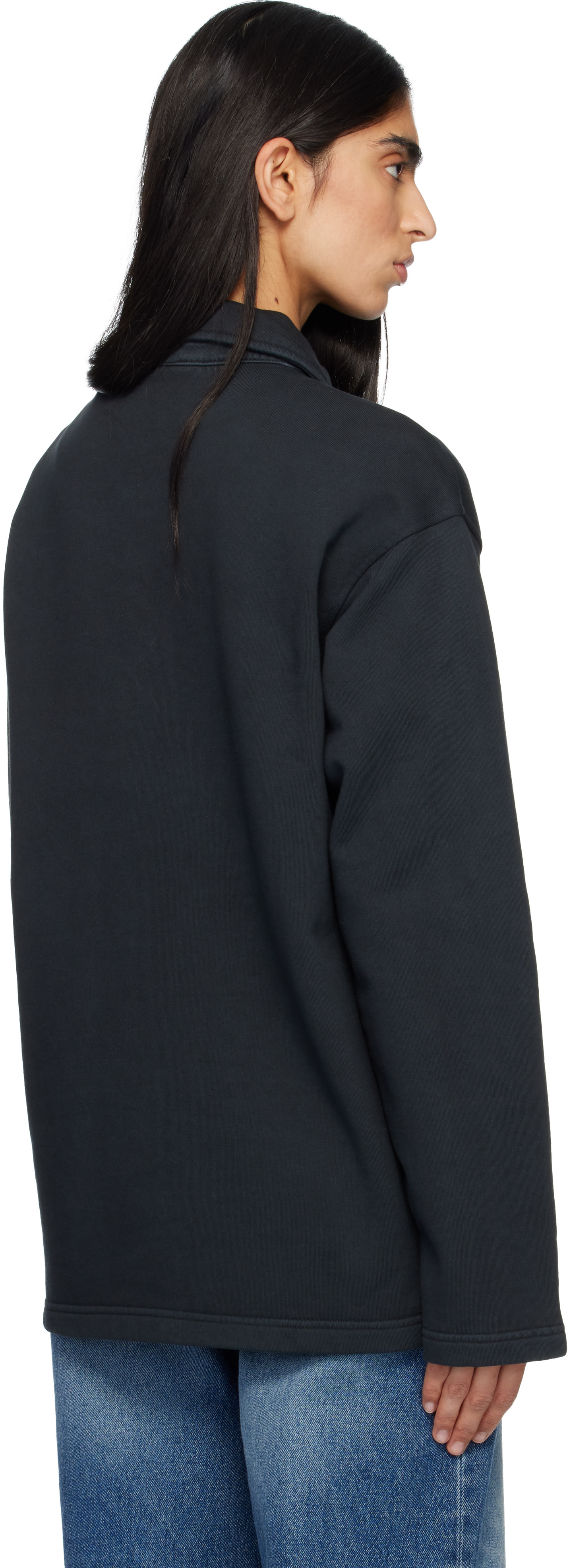 A.P.C. - Polo à manches longues noir