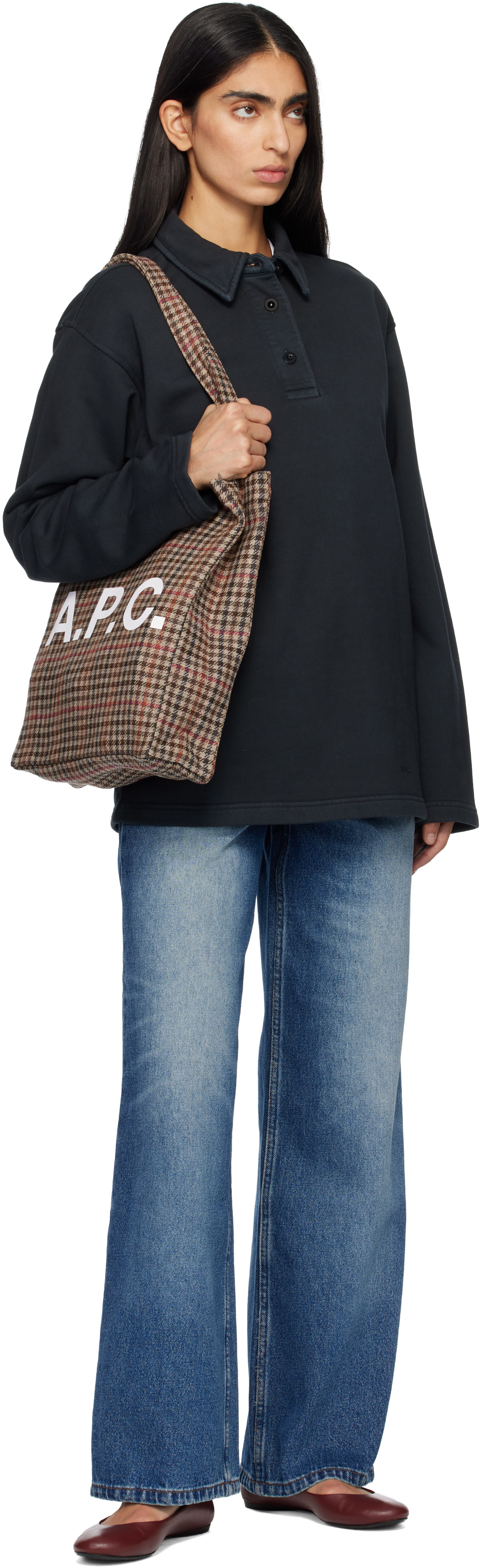 A.P.C. - Polo à manches longues noir