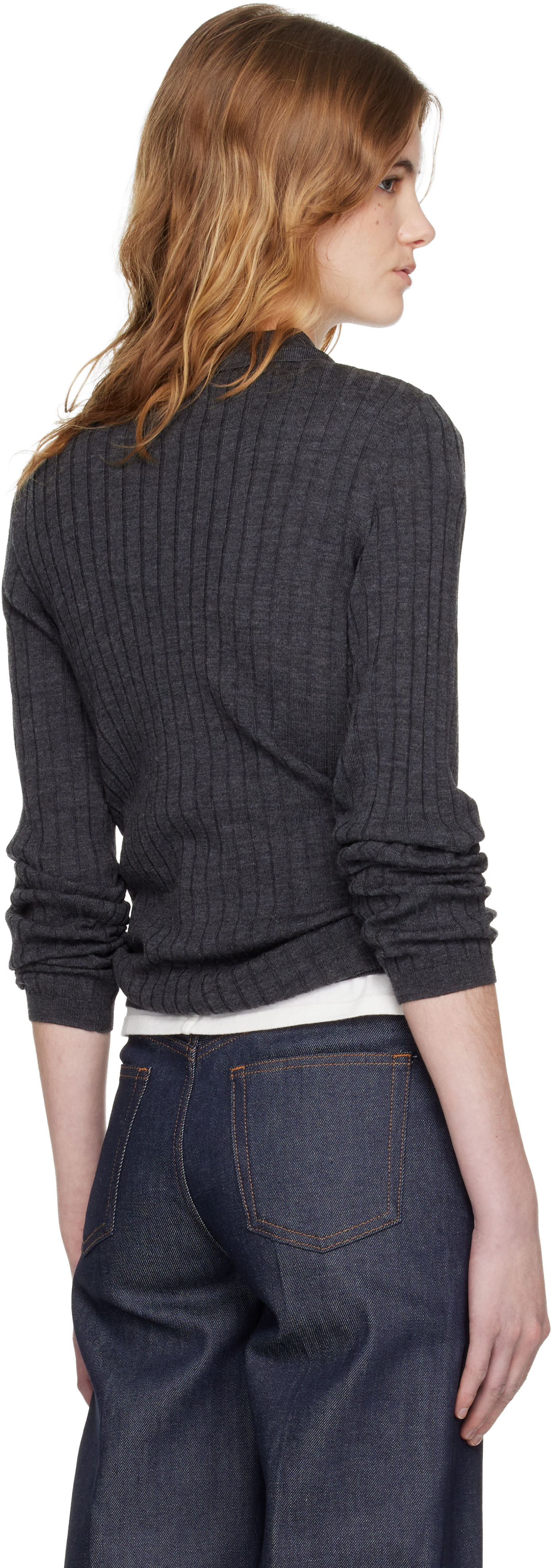 A.P.C. - Polo gris en laine