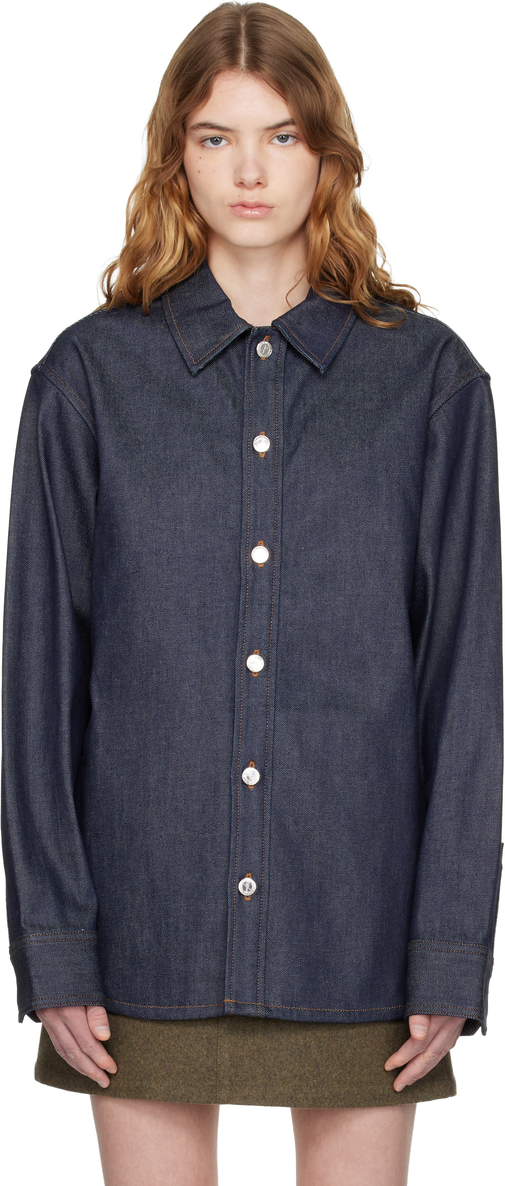 A.P.C. - Surchemise bleu marine en denim